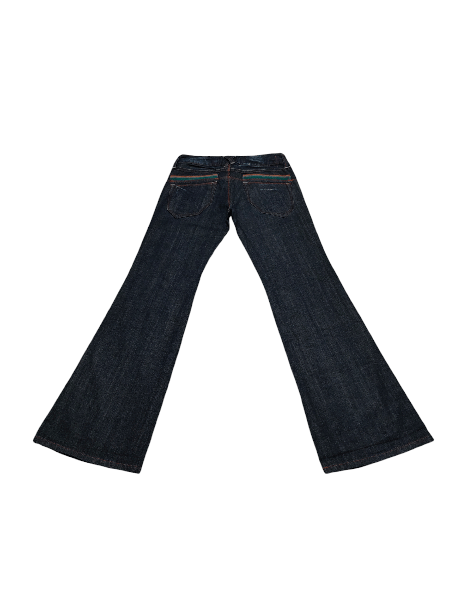 Le Grande Bleu (L.G.B.) Flare Jeans Et Boite Multi Pocket Embroidered Denim Bootcut Size US 30 / EU 46 - 16 Thumbnail