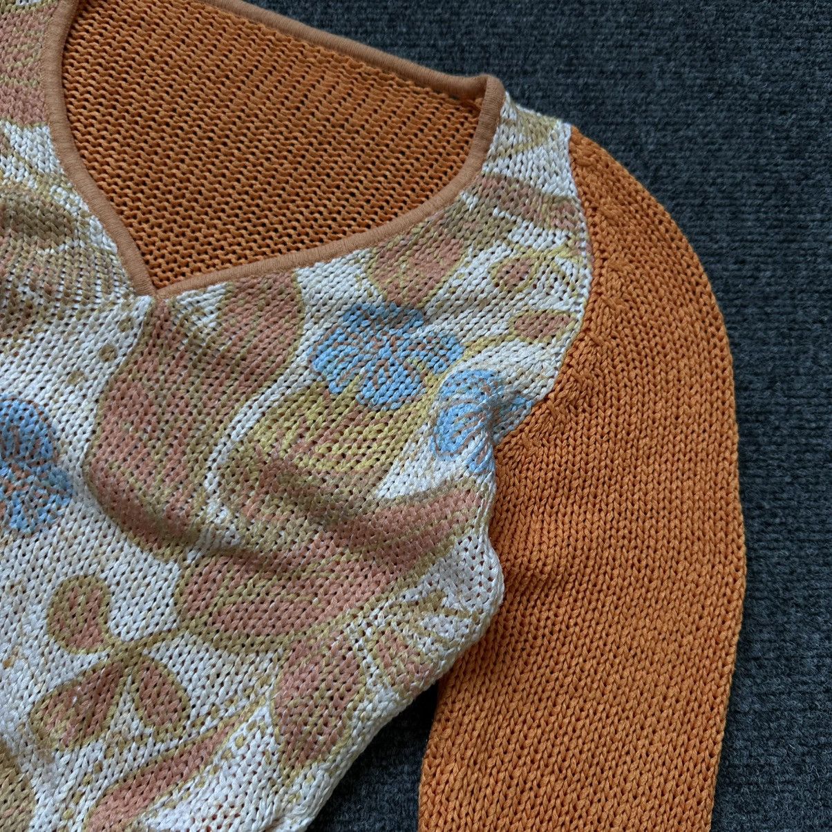 If Six Was Nine VTG Knit V Neck Sweater Long Y2K 00s USA Hype Trend Pop Grun Size S / US 4 / IT 40 - 11 Thumbnail