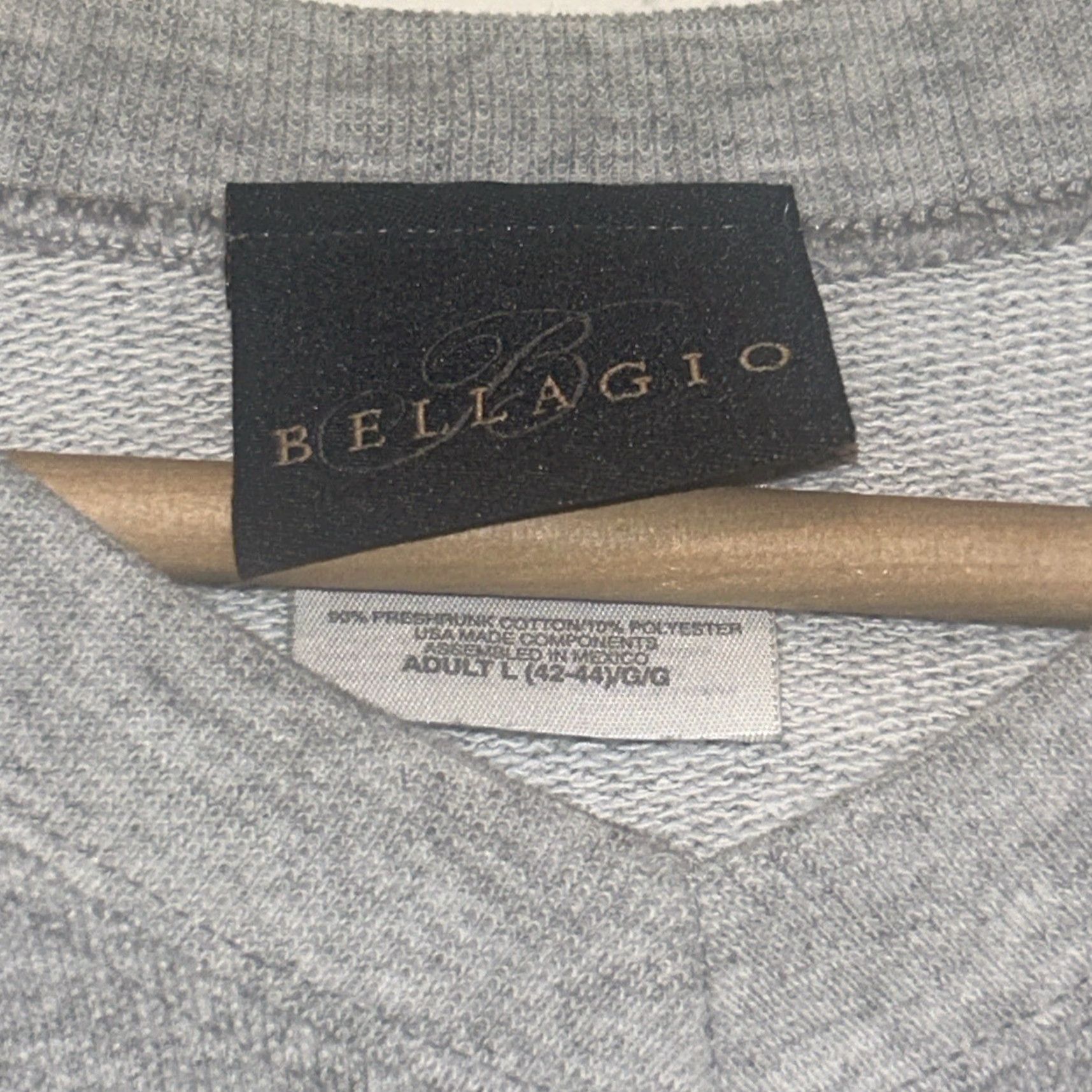 Vintage VINTAGE Bellagio Mens Sweatshirt V-neck Gray 90s Top Large XL Mens Size US XL / EU 56 / 4 - 4 Thumbnail