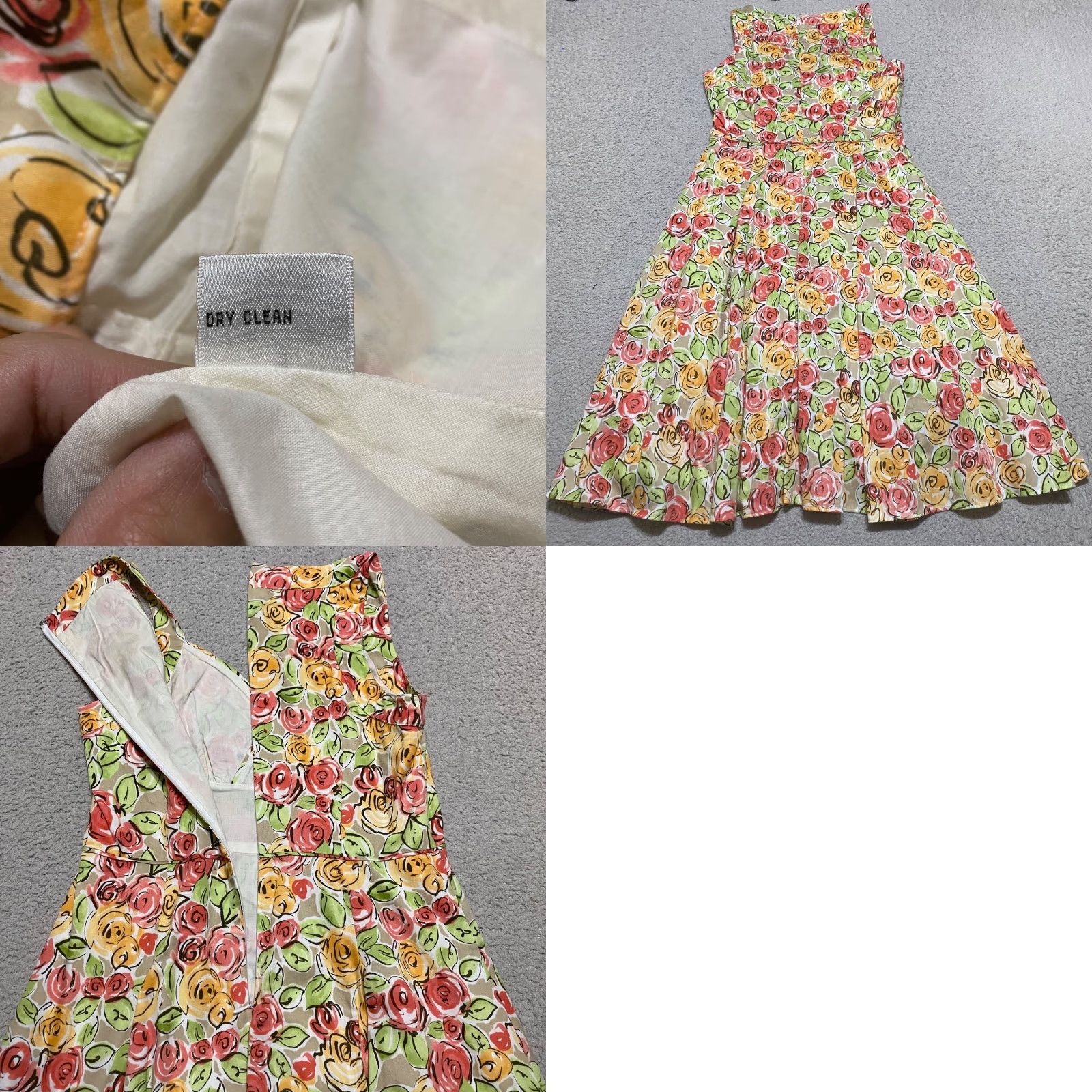 Talbots Talbots Womens Dress Multicolor Floral V-Neck Sleeveless A-Line Petites 4P Shirt Size S / US 4 / IT 40 - 8 Thumbnail