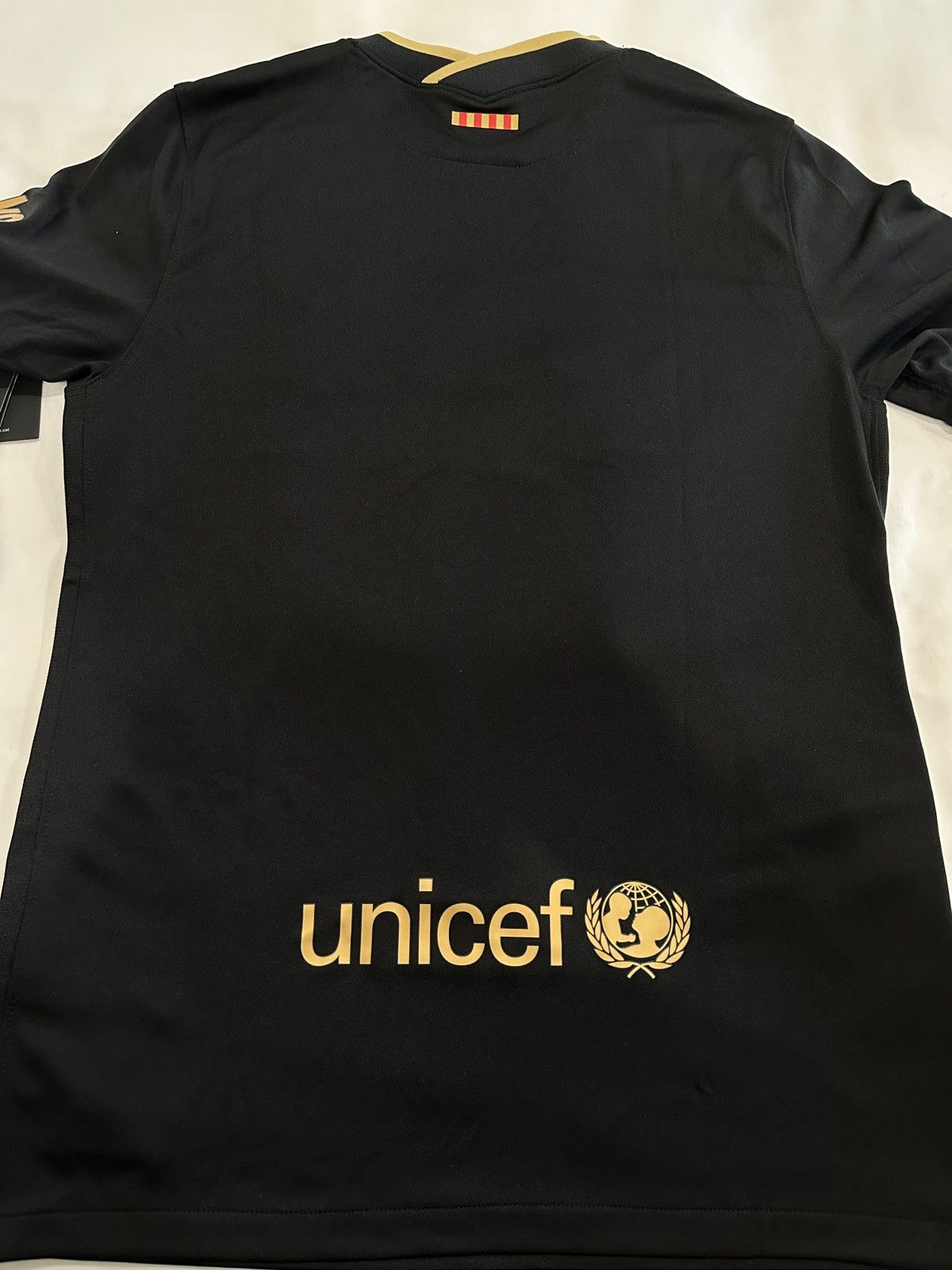 Nike FC Barcelona Black & Gold 20-21 Away Jersey Size US M / EU 48-50 / 2 - 2 Thumbnail