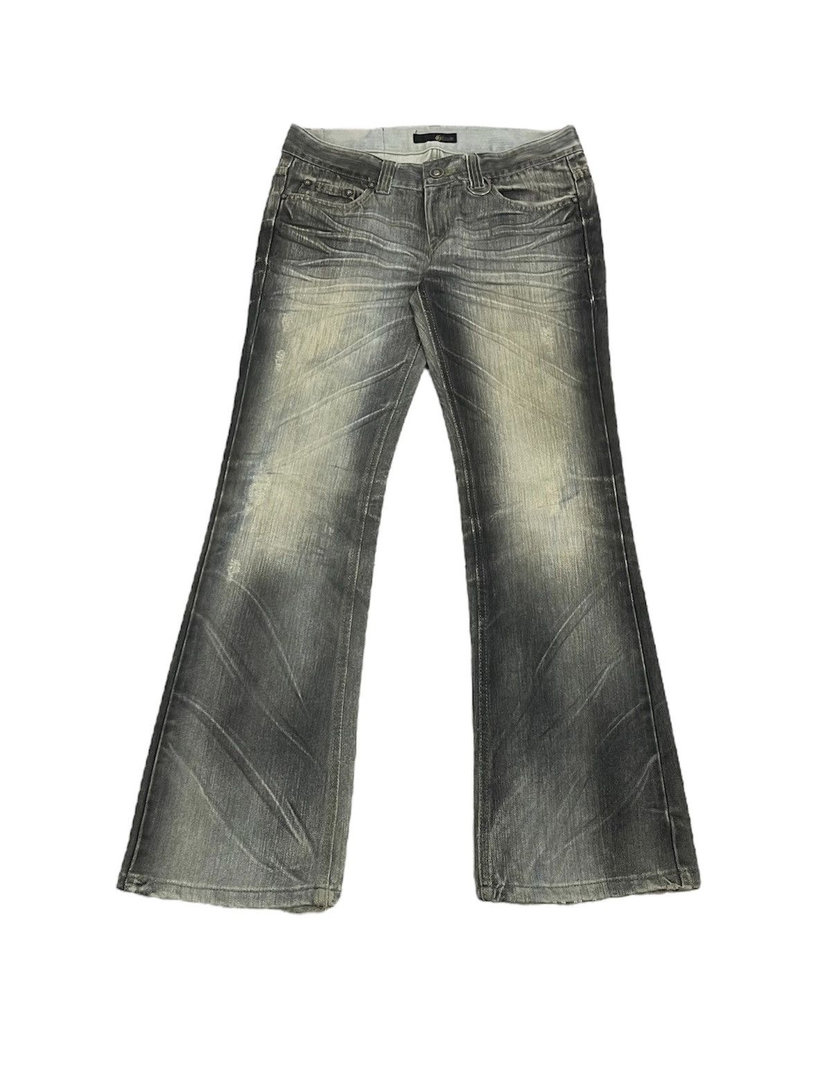 If Six Was Nine × Japanese Brand × Tornado Mart CRZM Japan Flare Distressed Jeans Size US 30 / EU 46 - 2 Thumbnail