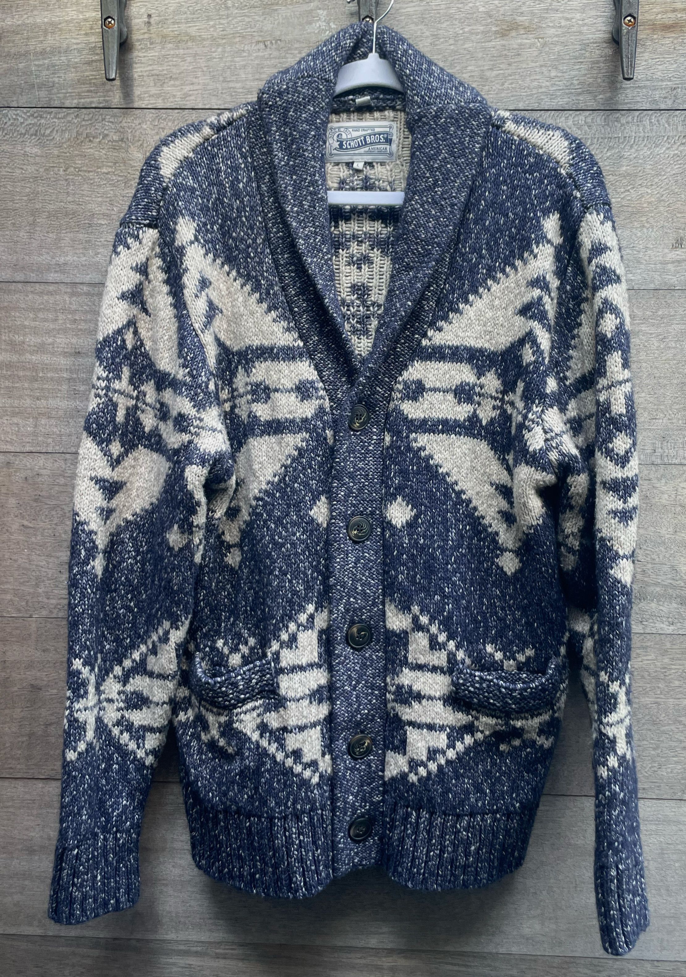 Schott Schott Bros Cardigan Sweater Size US L / EU 52-54 / 3 - 1 Thumbnail