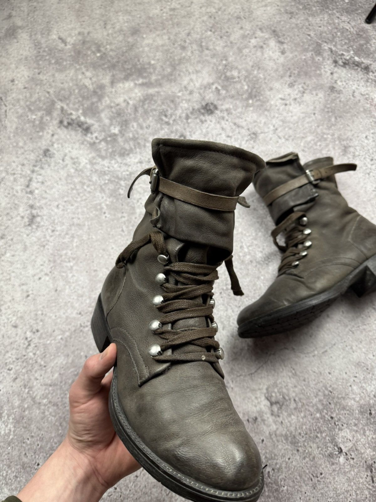 A.S.98 STRAPS BELTED A.S 98 style Boots Leather Style Rick Owens Size US 7.5 / IT 37.5 - 8 Thumbnail