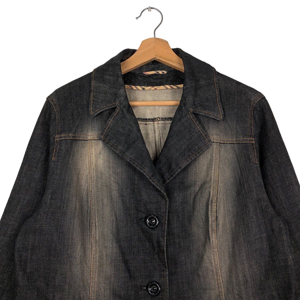 Burberry 🔥Vintage Biker Denim Jacket Burberry London Size US M / EU 48-50 / 2 - 3 Thumbnail