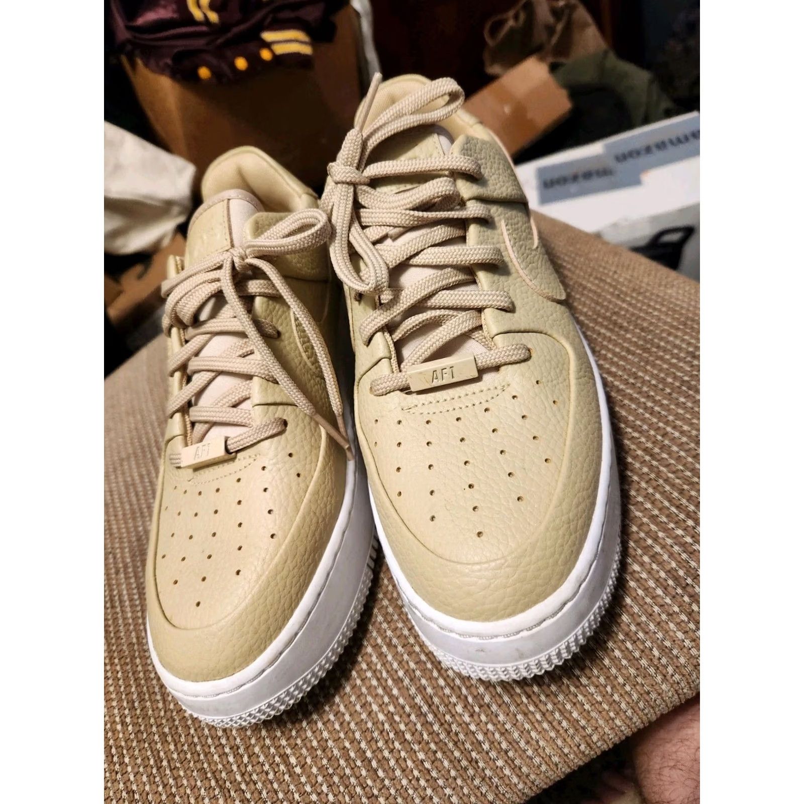 Nike Nike W AF1 Sage Low 2 Desert Tea/White CT0012 200 US Womens 10 Sneaker Shoes Mens? Womens Size US 8 / IT 38 - 3 Thumbnail