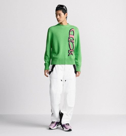 Dior o1w1db11025 513M609 Wool & Cashmere Sweater in Green Size US M / EU 48-50 / 2 - 4 Thumbnail