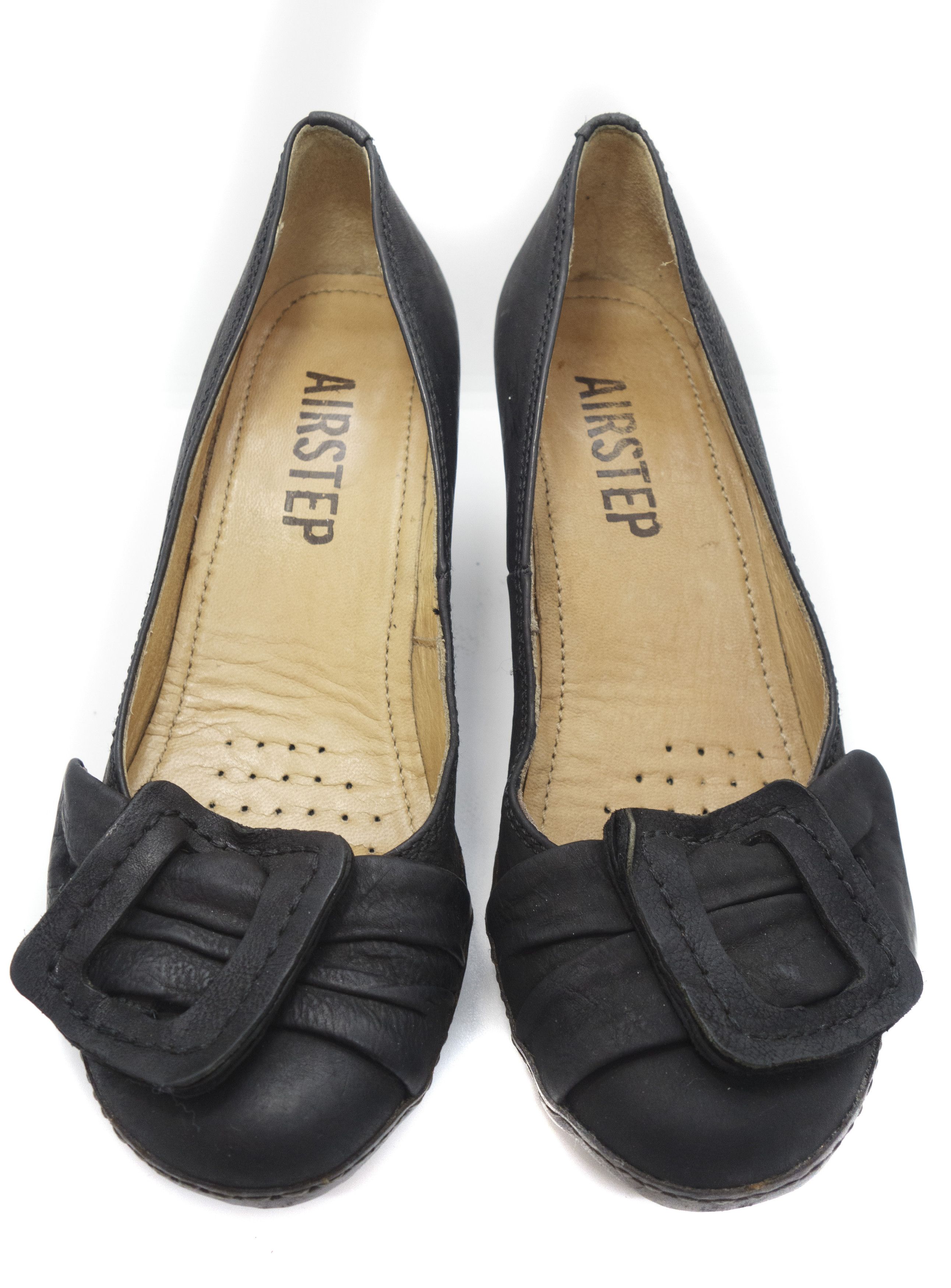 A.S.98 00S A.S.98 Leather Heeled Ballet Shoes Size US 7 / IT 37 - 3 Thumbnail