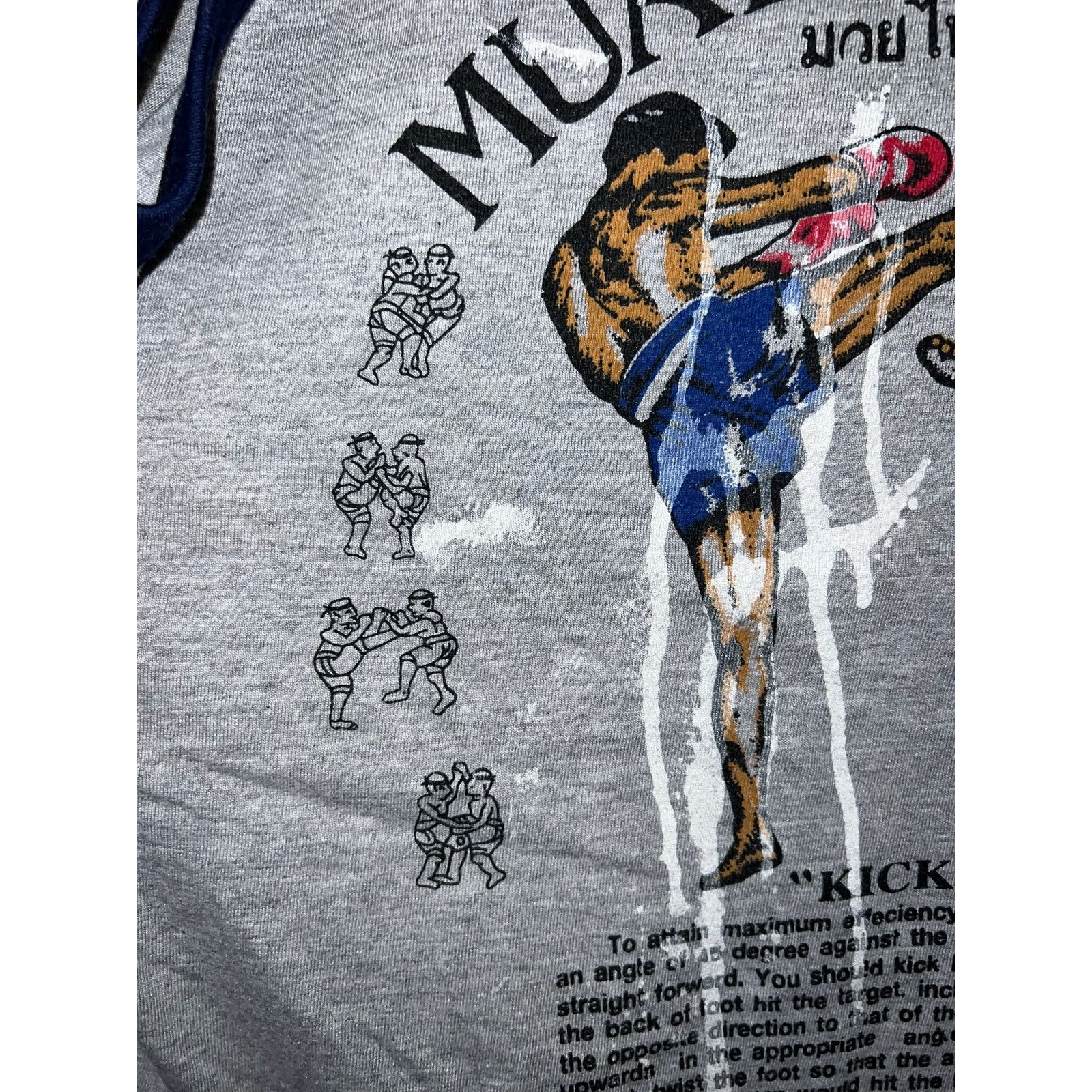 Vintage Vintage Kick Boxing Shirt Tank Thailand Muay Thai Fighting M Size US M / EU 48-50 / 2 - 4 Thumbnail