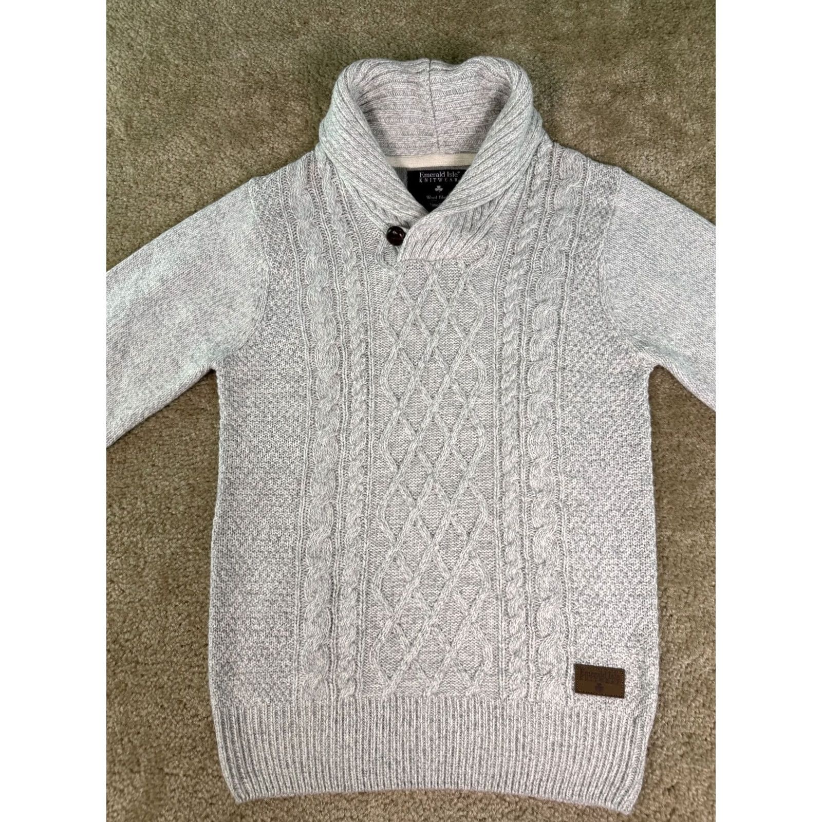 Vintage Emerald Isle Knitwear Sweater Mens S Pullover Cowl Neck Wool Celtic Gray Size US S / EU 44-46 / 1 - 3 Thumbnail