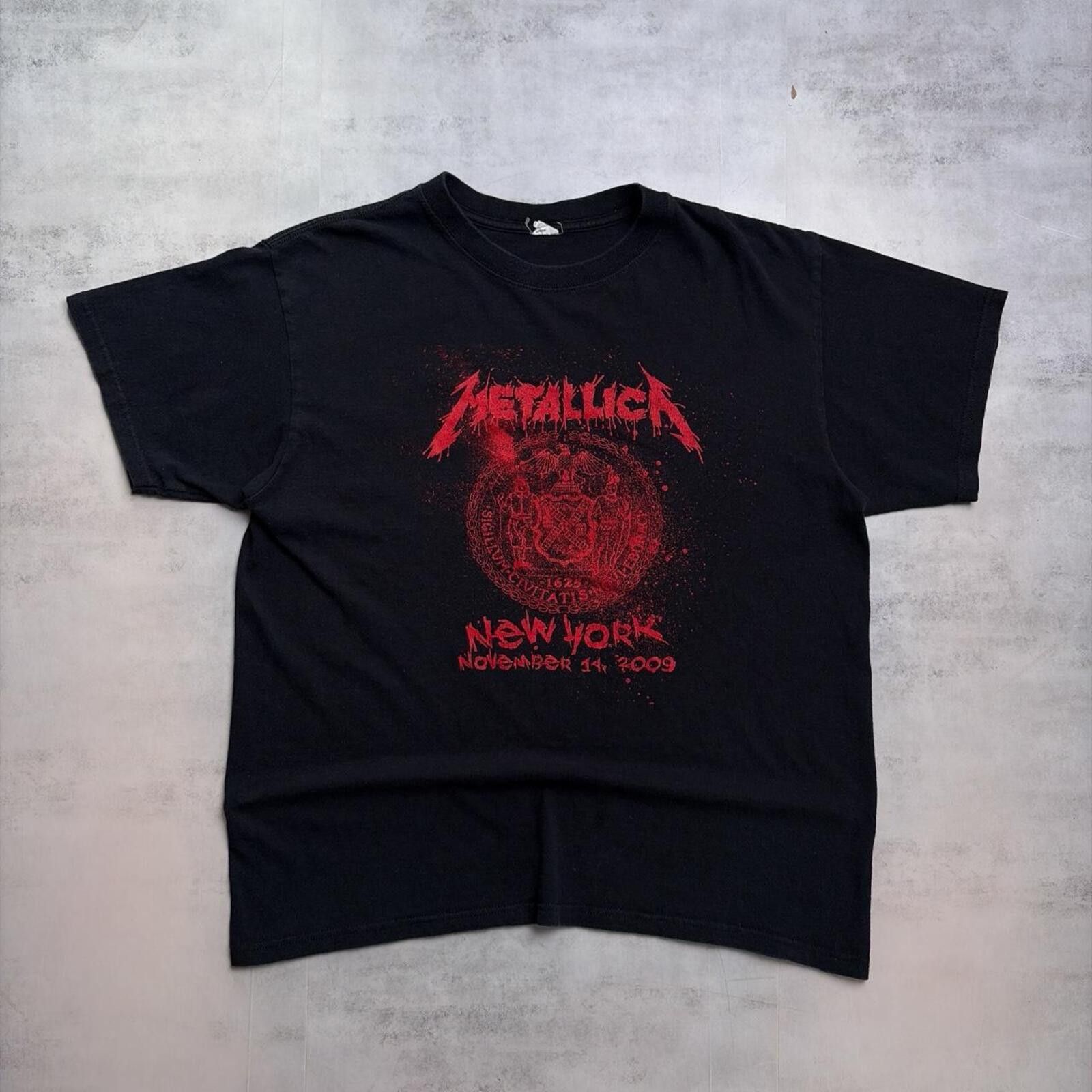Anvil Y2K Black Metallica New York 2009 Tour Grunge Band T-Shirt Size US L / EU 52-54 / 3 - 1 Thumbnail