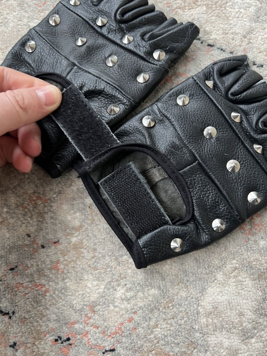 Leather Bikers Gear Motor Cycle Leather Vest And Gloves Size US XXL / EU 58 / 5 - 18 Thumbnail