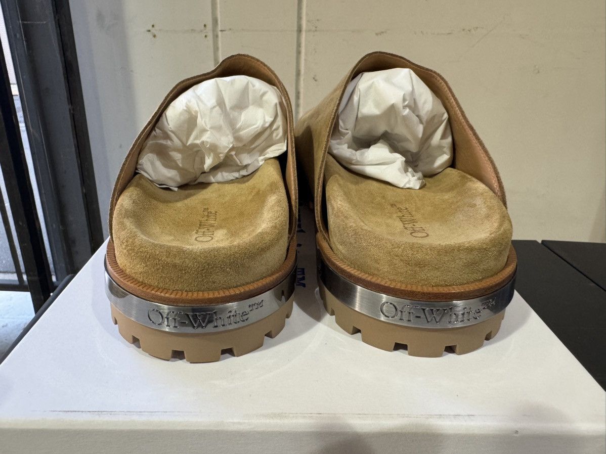 Off-White Off White Metal Logo Suede Clogs Size US 12 / EU 45 - 4 Thumbnail