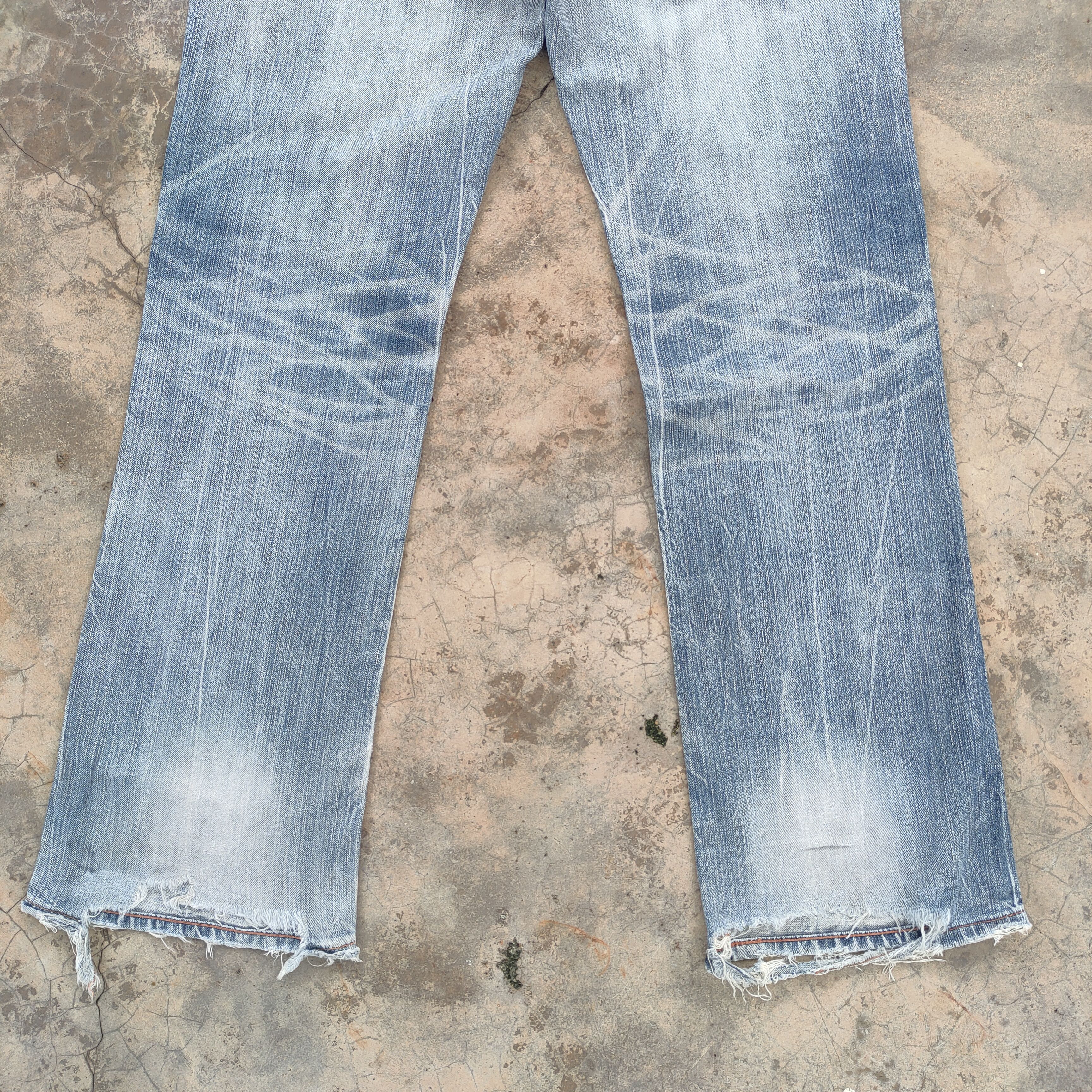 Edwin VINTAGE EDWIN FLARE DISTRESSED DENIM JEANS PANTS Size US 32 / EU 48 - 11 Thumbnail