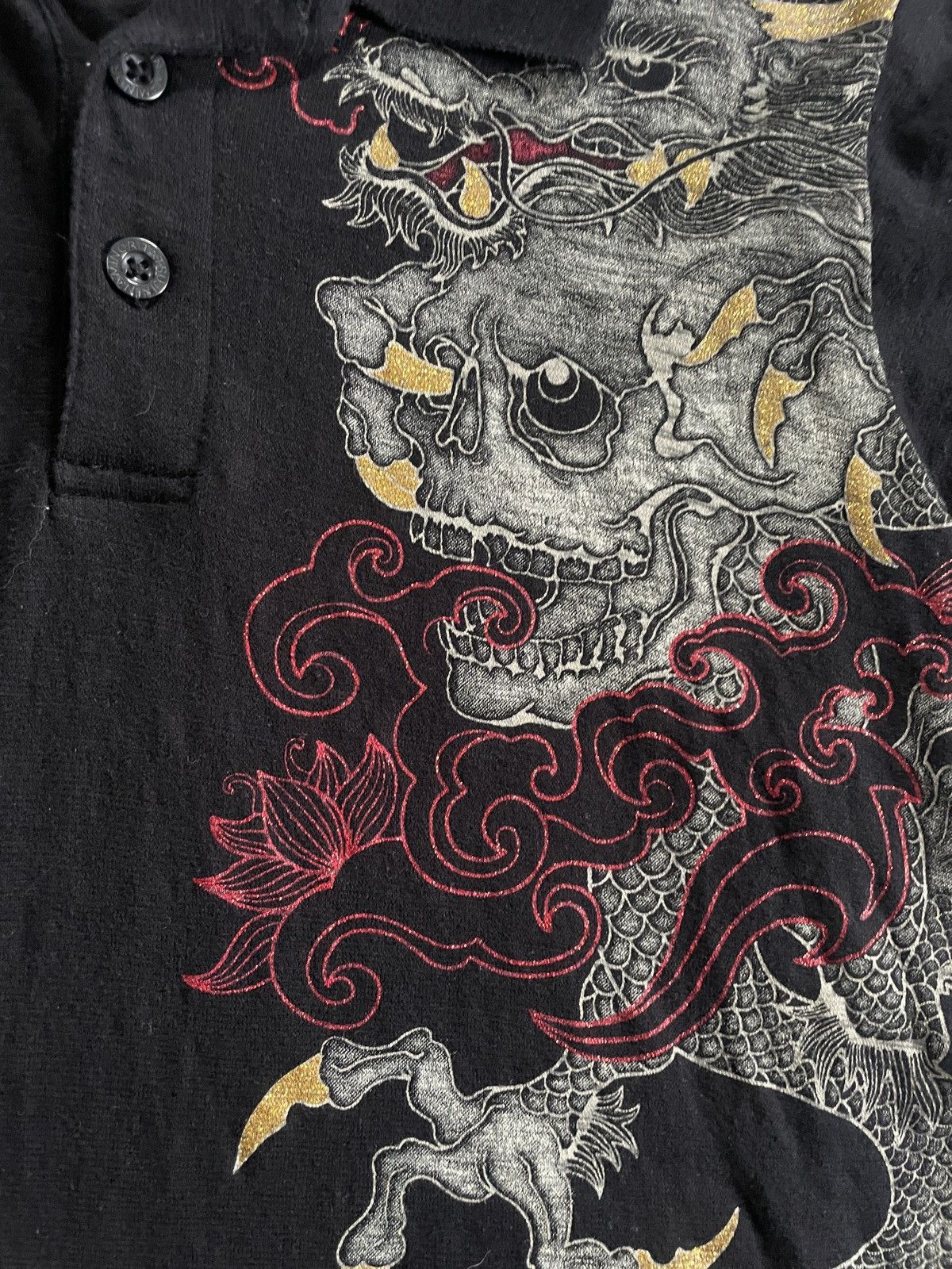 Japanese Brand 2000s Japanese archive Glitter Sukajan Yakuza Polo Size US S / EU 44-46 / 1 - 7 Thumbnail