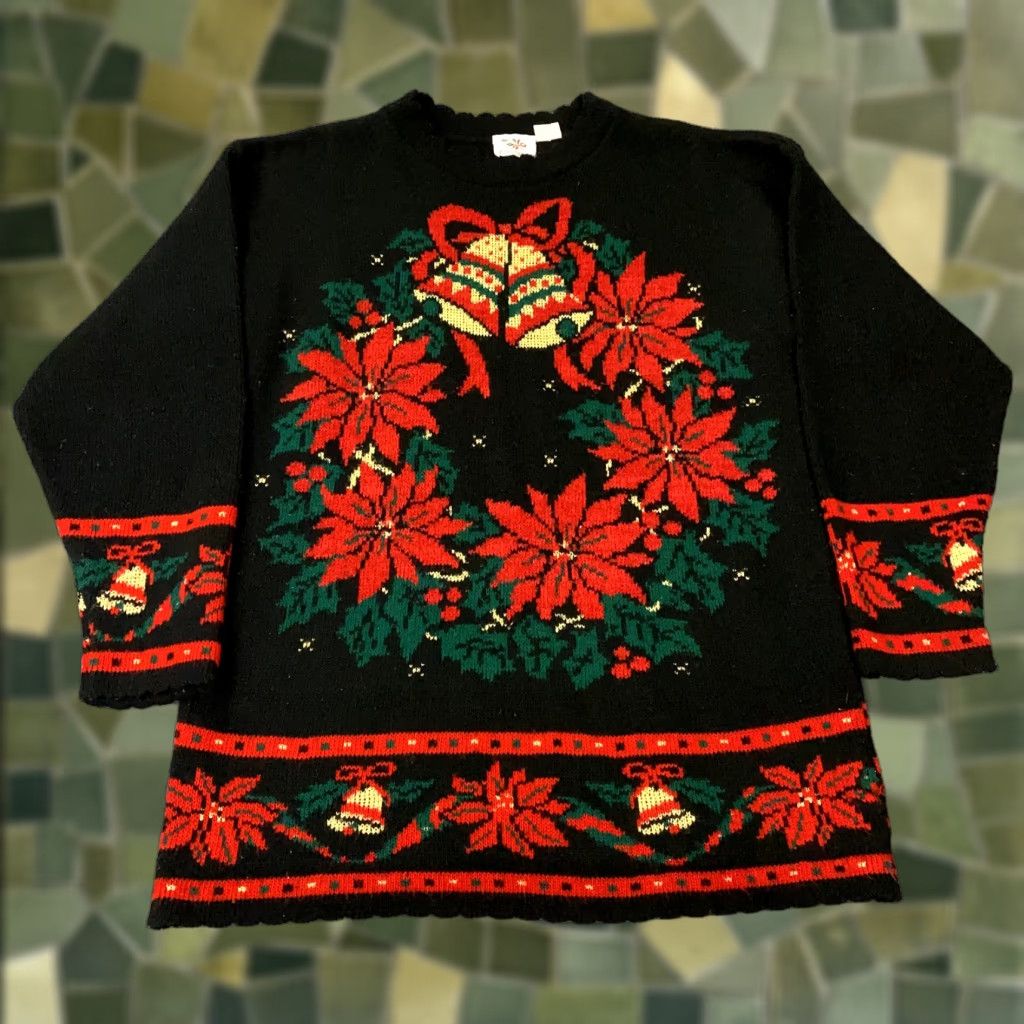 Vintage VINTAGE Nutcracker Sweater Womens Small Black Wreath Knit Holiday Ugly Christmas Size S / US 4 / IT 40 - 1 Thumbnail