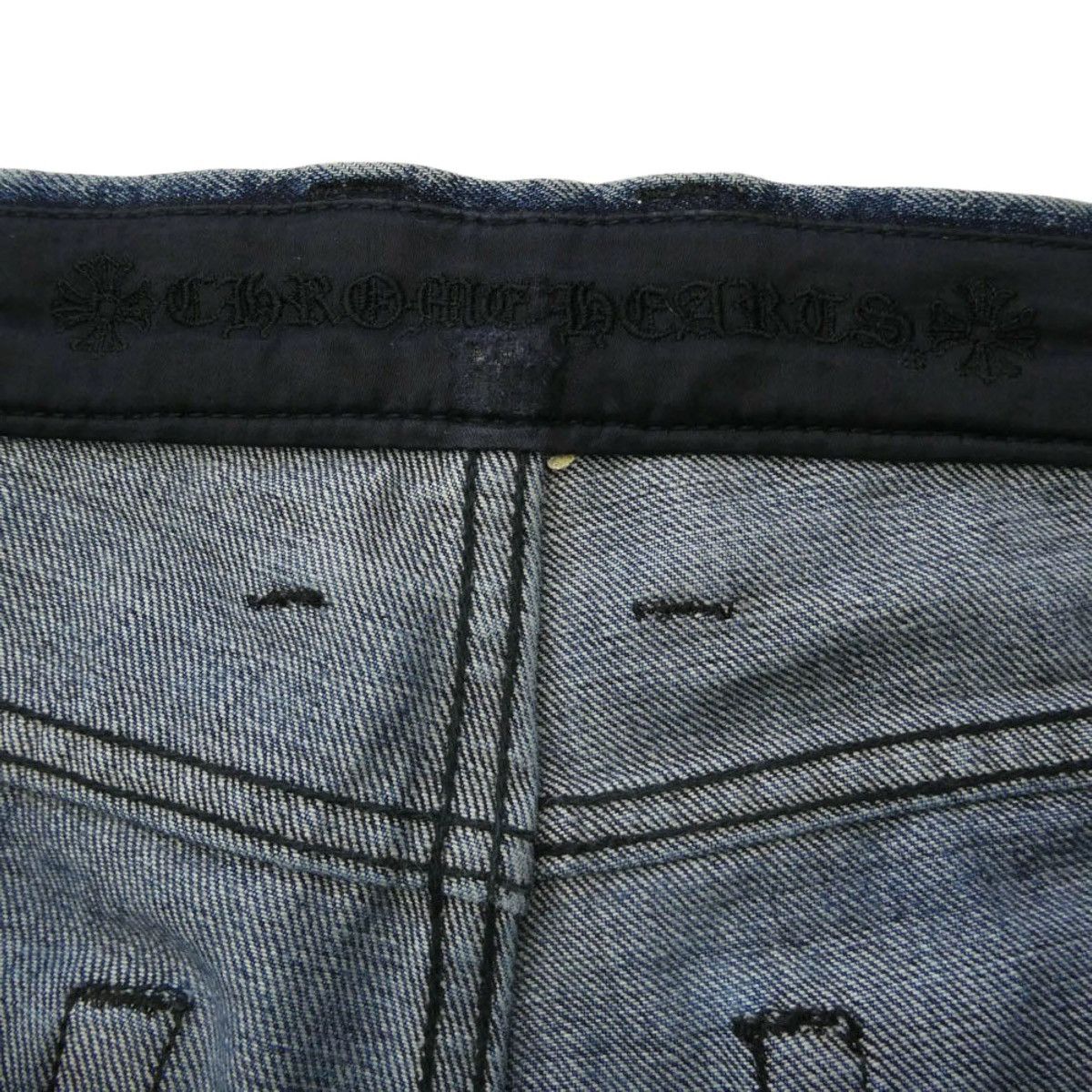 Chrome Hearts Chrome Hearts Cross Ball Label Indigo Denim Size US 32 / EU 48 - 4 Thumbnail