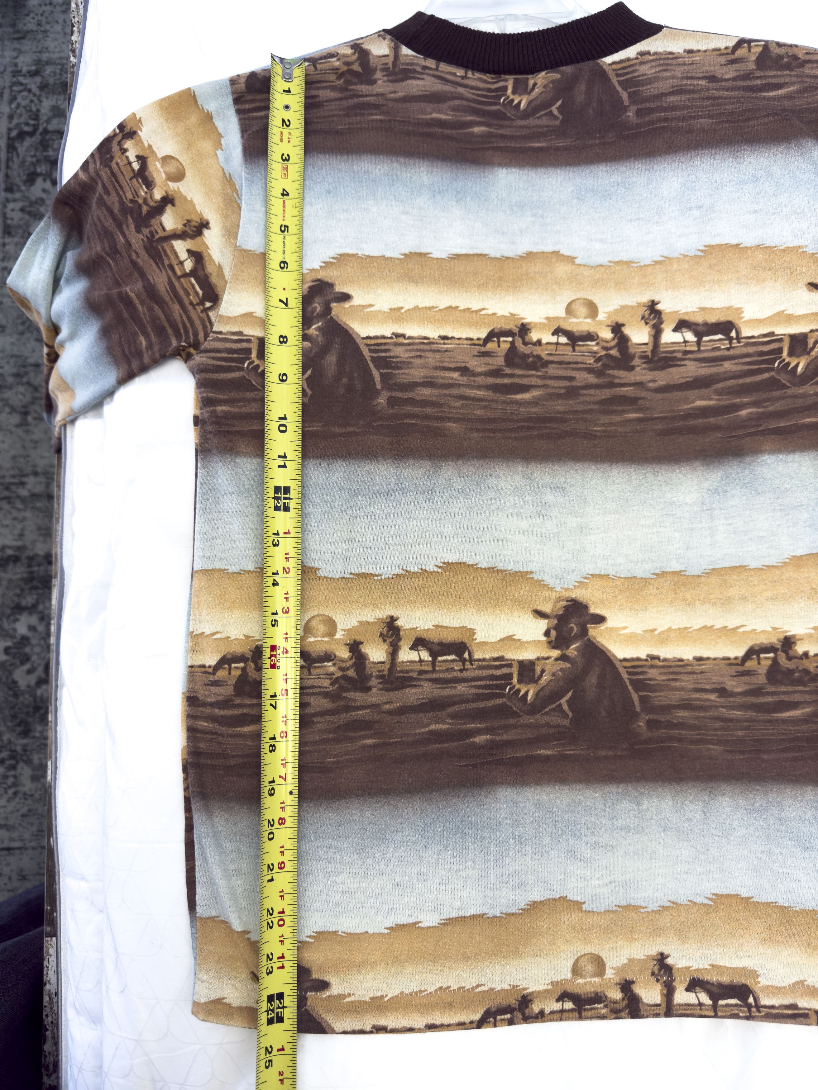 Other Vintage Donmoor Western Scene Single Stitch Knit Shirt Size US S / EU 44-46 / 1 - 6 Thumbnail
