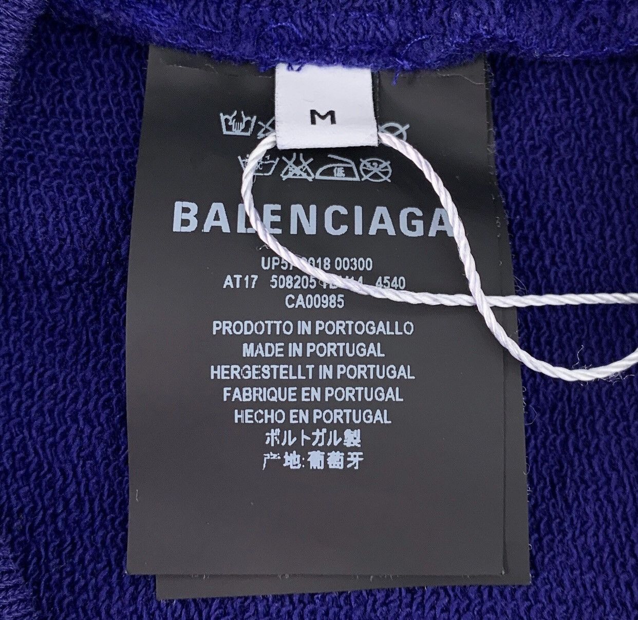 Balenciaga Balenciaga deep blue logo letter drawstring sweatshirt Size US M / EU 48-50 / 2 - 7 Thumbnail