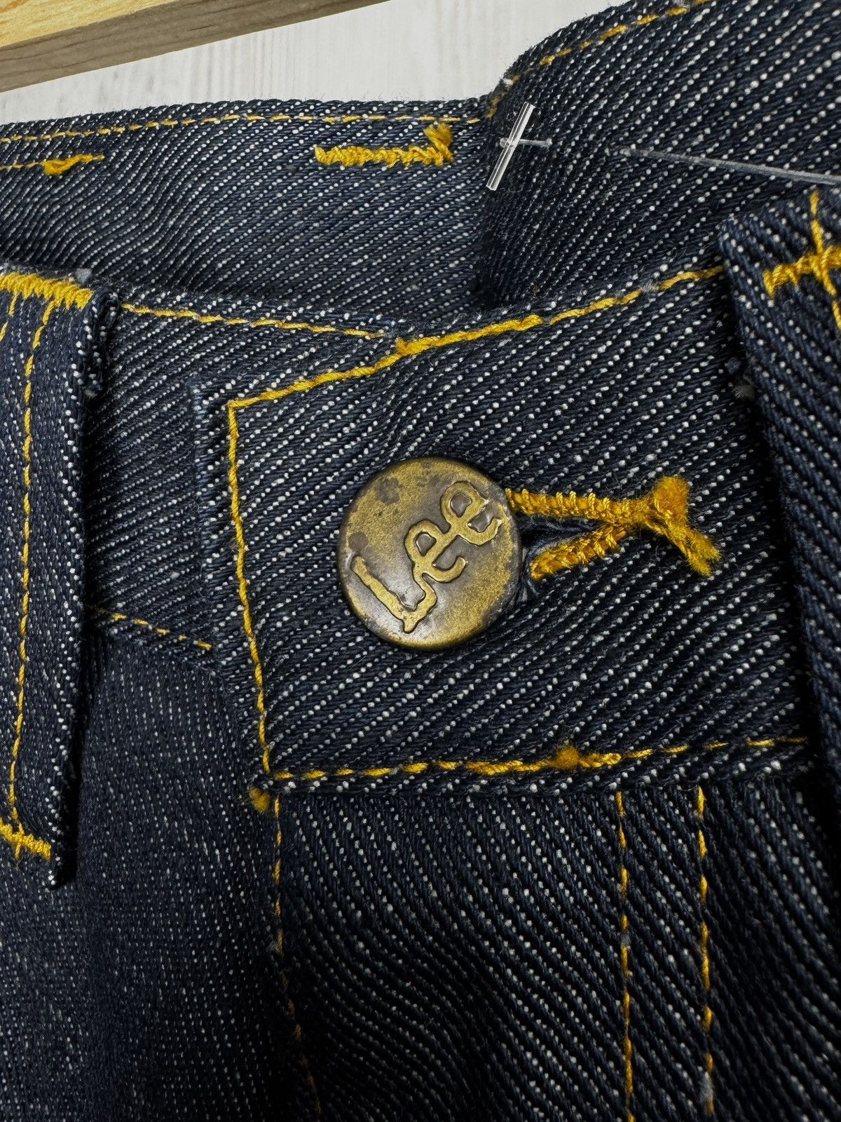 Lee Lee vintage 70s raw indigo blue flared wide jeans boot cut Size 26" / US 2 / IT 38 - 9 Thumbnail