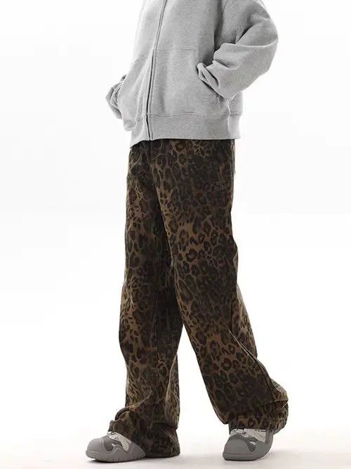 Japanese Brand Street Dance Hip Hop Vintage Leopard Print Casual Jeans Size US 32 / EU 48 - 3 Thumbnail