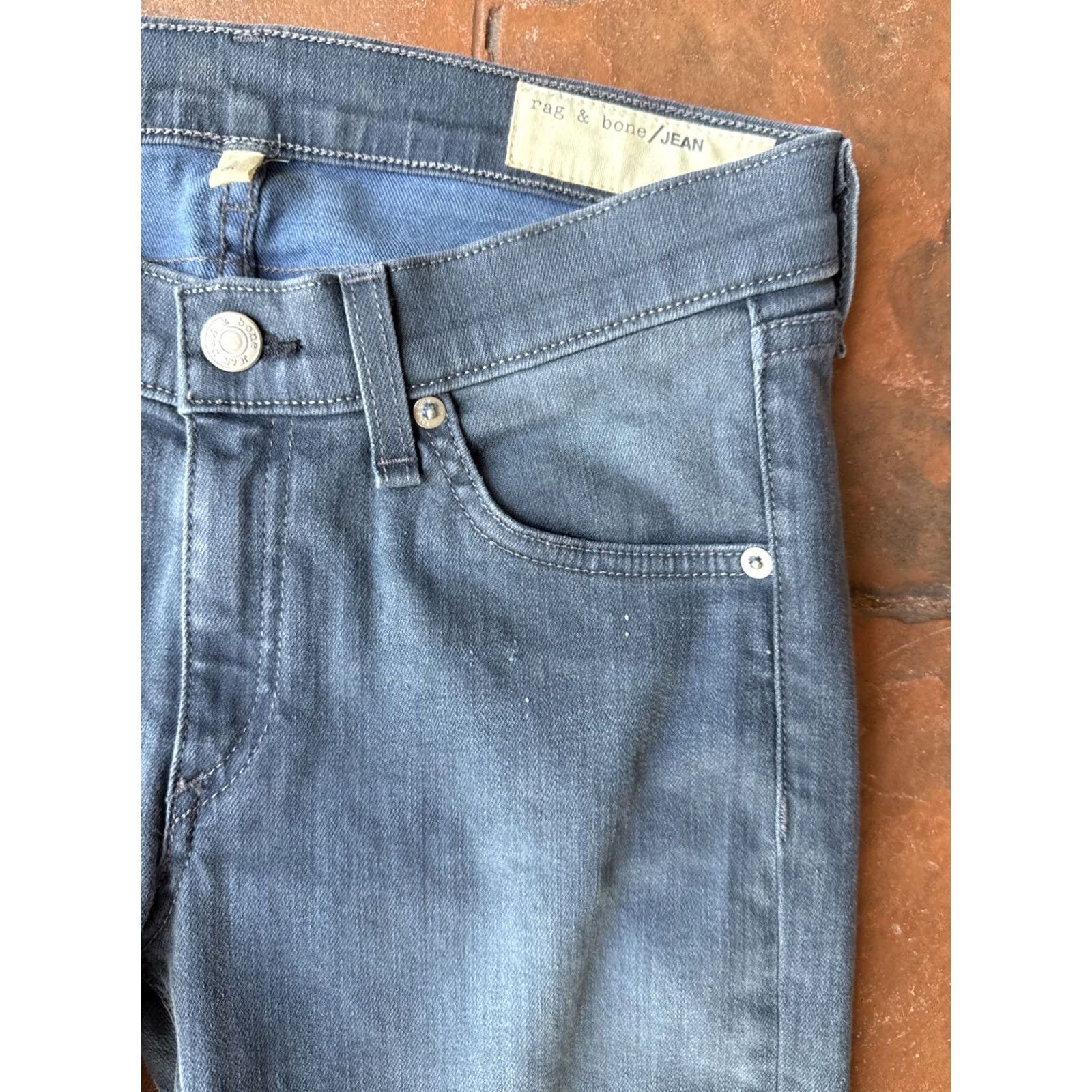 Rag & Bone Rag & Bone Skinny Jeans Women’s 27 Croxley Stretch Denim 5-Pocket City USA Slimming Jeans Gray Cotton Polyester Machine Washable Size 27" / US 4 / IT 40 - 4 Thumbnail