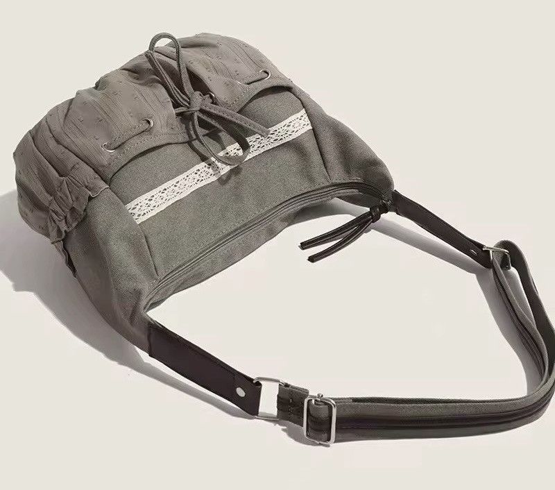 Other Bow Canvas Drawstring Shoulder Bags Size ONE SIZE - 6 Thumbnail
