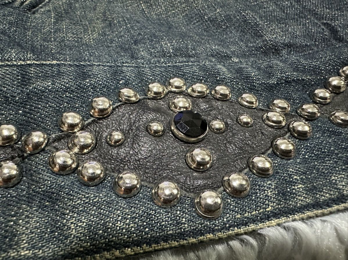 Schlussel 🔥Y2K Archived Schlussel Rhinestone Studded Denim Jacket Zip Size US M / EU 48-50 / 2 - 8 Thumbnail