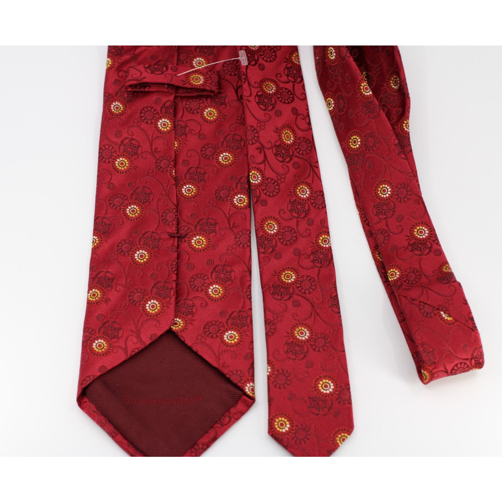 Ermenegildo Zegna ERMENEGILDO ZEGNA Italy Made Red Floral Print Silk Tie 57" Size ONE SIZE - 3 Thumbnail