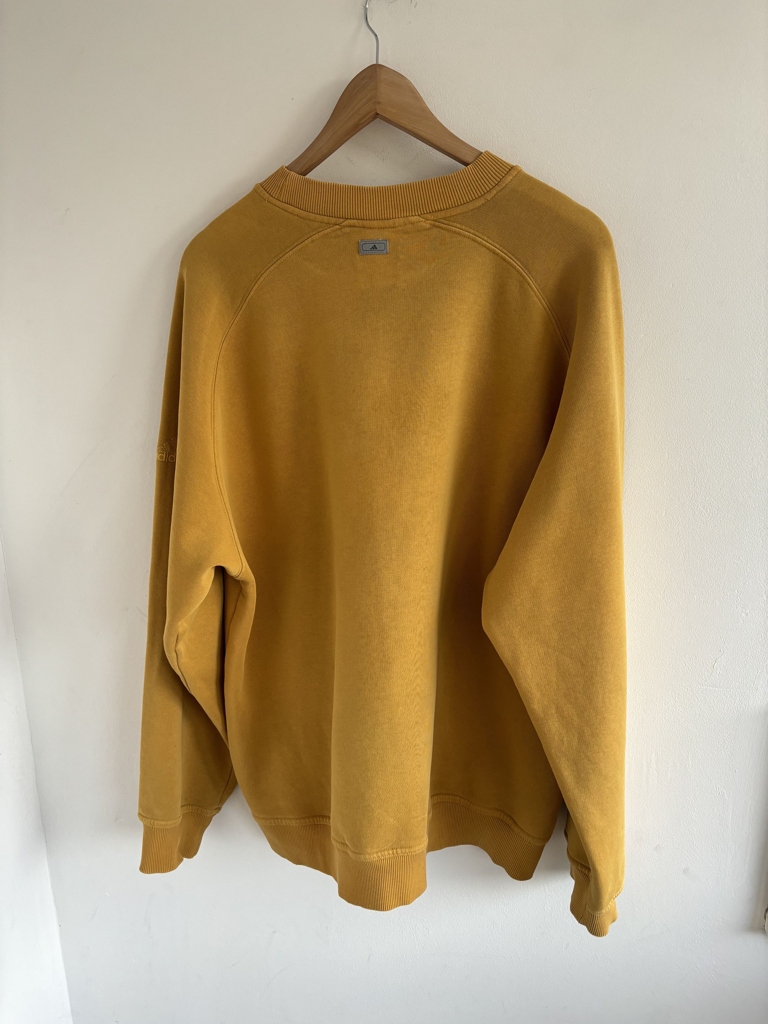 Adidas × Vintage Vintage 00s Adidas Spellout Mustard Insane Sweatshirt Size US L / EU 52-54 / 3 - 6 Thumbnail