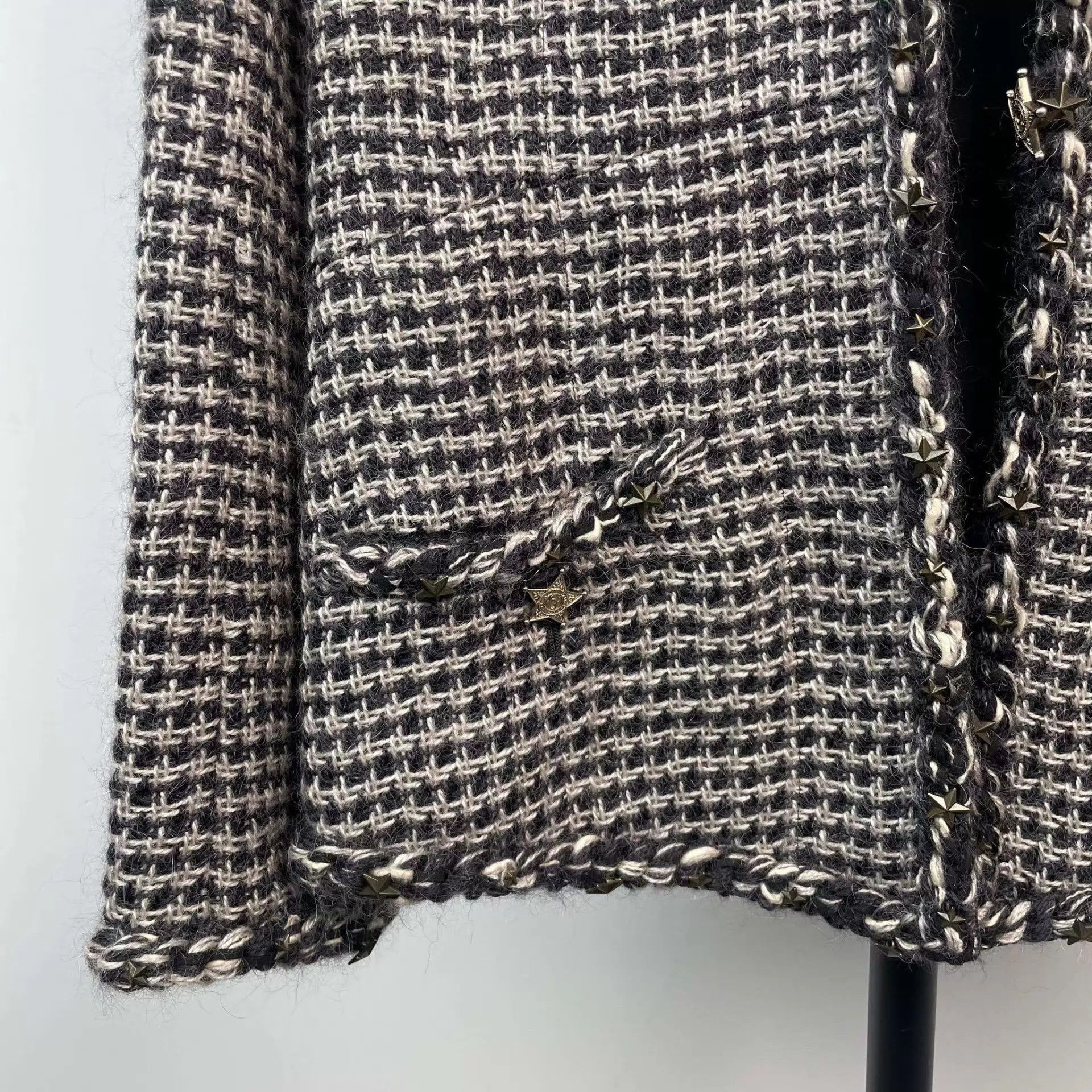 Chanel Chanel tweed women's black jacket 38 Size S / US 4 / IT 40 - 9 Thumbnail