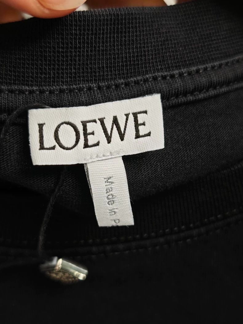 Loewe LOEWE Solid printed Logo round neck turtleneck cotton shor Size S / US 4 / IT 40 - 4 Thumbnail