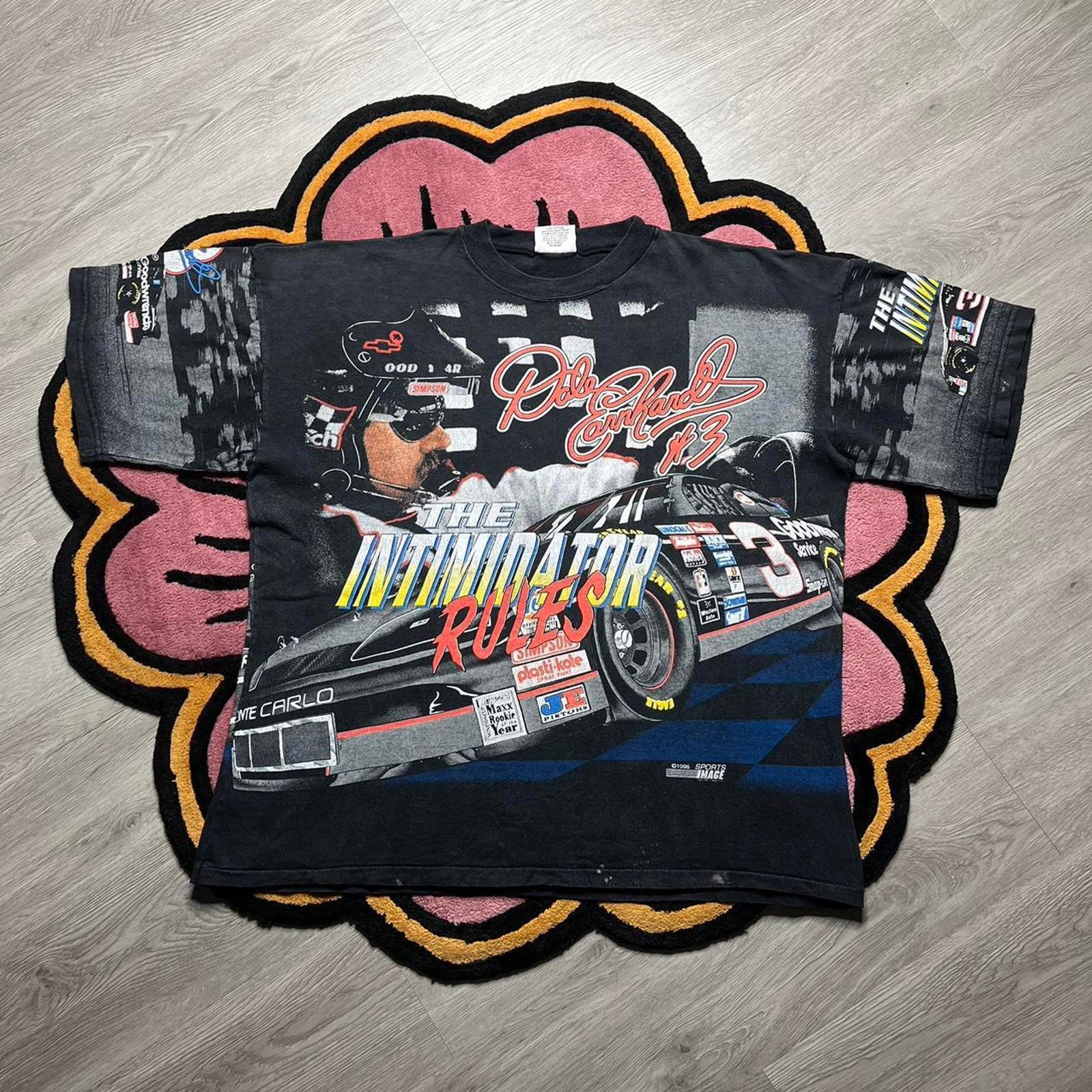 image of Chase Authentics x Nascar Vintage 90’S Chase Racewear Dale Earnhardt Nascar T-Shirt in Black (Size 