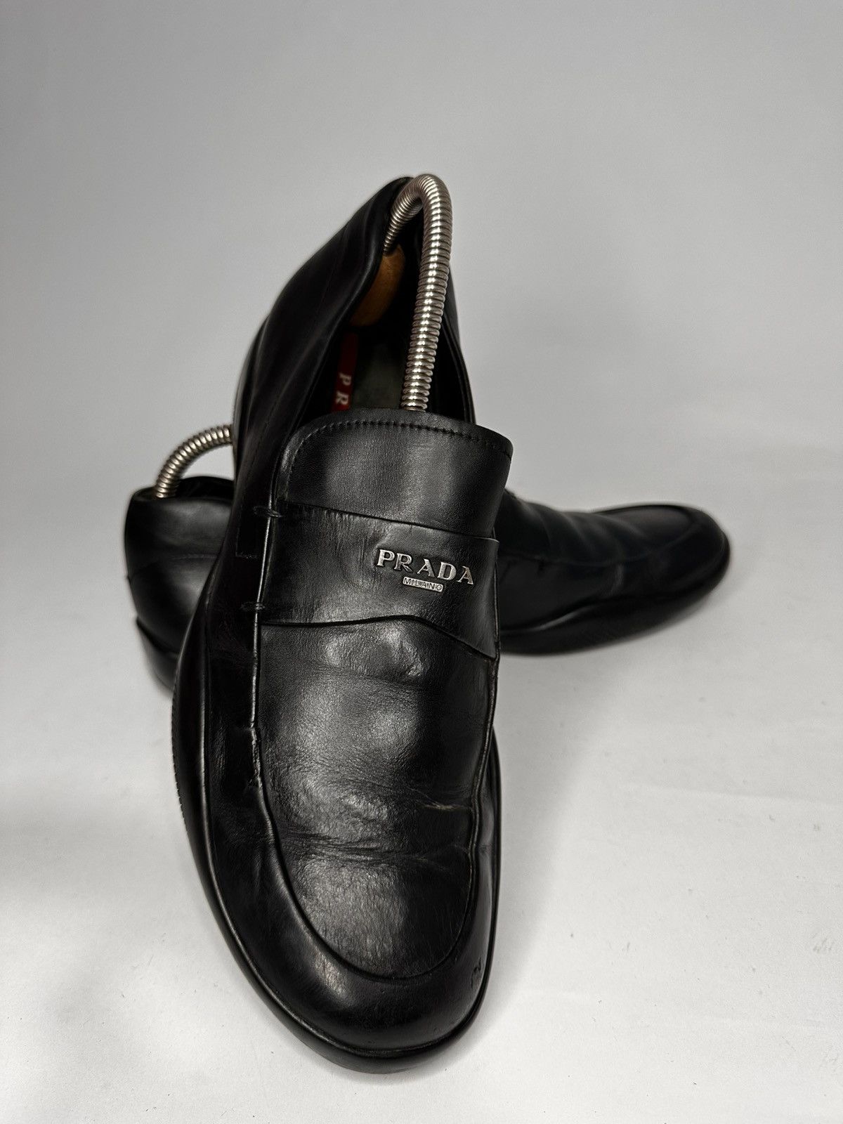 Prada PRADA MILANO 4D2008 LOGO STAMP VAMP DRIVING LOAFER. Size US 8 / EU 41 - 5 Thumbnail