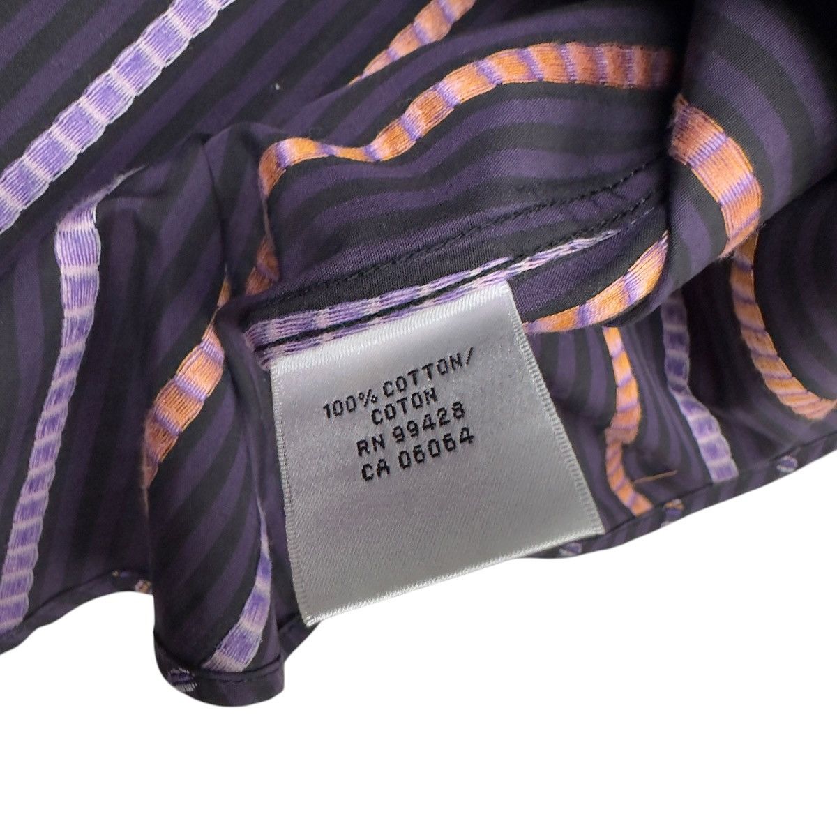 BUGATCHI Bugatchi Uomo Dress Shirt Mens L Large Purple Striped Size US L / EU 52-54 / 3 - 6 Thumbnail