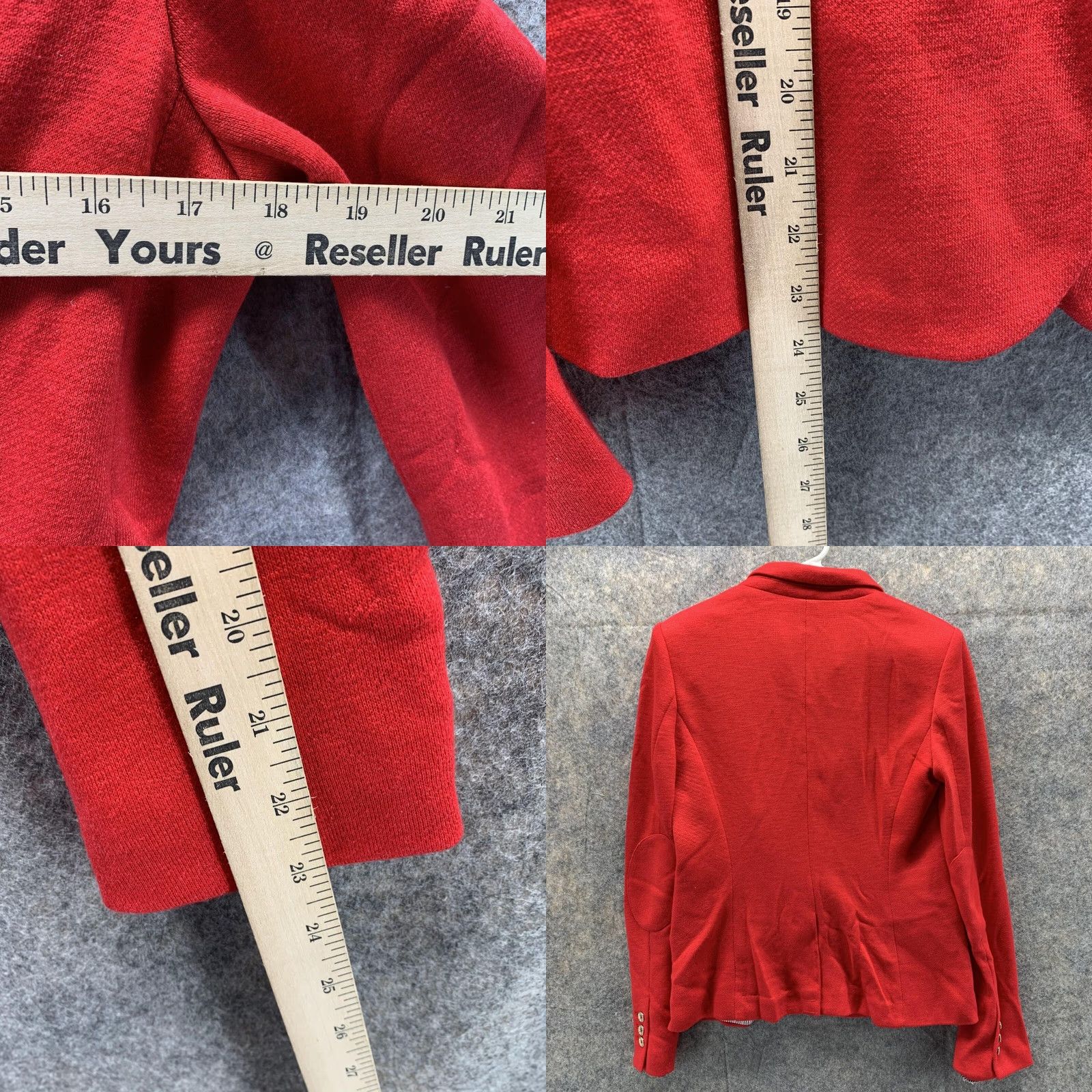 Tommy Hilfiger Tommy Hilfiger Blazer Womens 6 Red Long Sleeve Jacket Single-Breasted Dress Party/Cocktail Business Casual Outdoor Womens Velor? Size M / US 6-8 / IT 42-44 - 8 Thumbnail