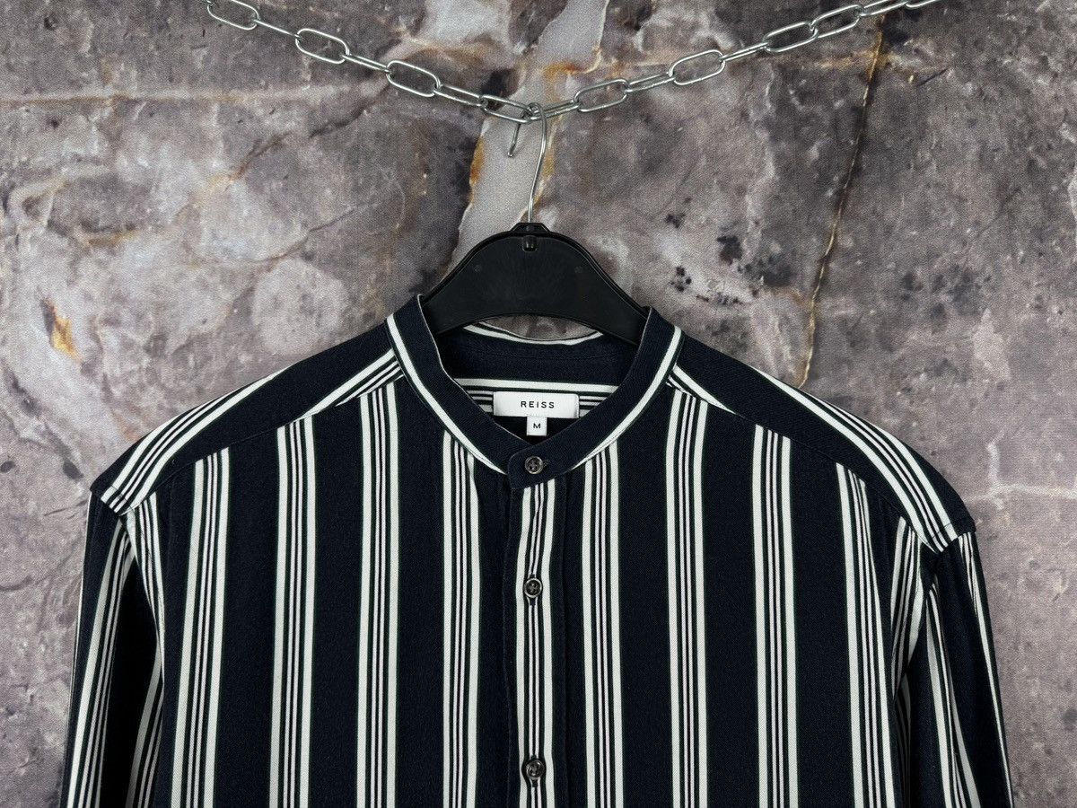 Reiss Reiss Men’s Striped Button Up Shirt Long Sleeve Black White Size US M / EU 48-50 / 2 - 2 Thumbnail