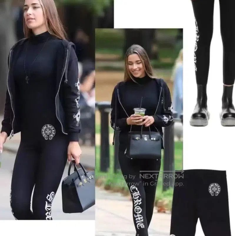 Chrome Hearts Chrome Hearts Black Cotton Women's Casual Pants . Size 28" / US 6 / IT 42 - 8 Thumbnail