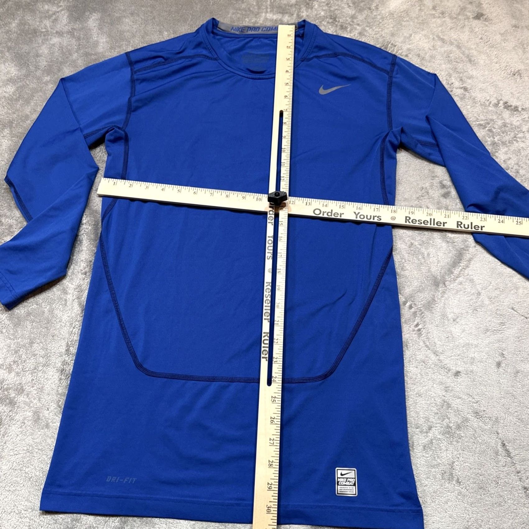 Nike Nike Shirt Mens XXL Blue Pro Combat Dri-Fit Compression Long Sleeve Training 2XL Size US XXL / EU 58 / 5 - 4 Thumbnail