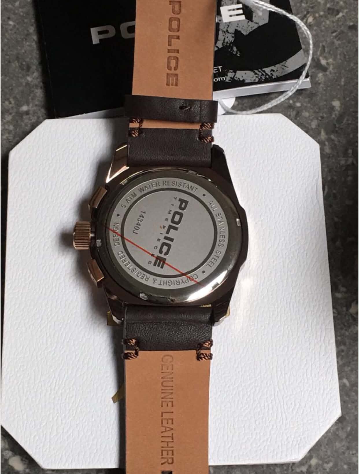 Other Police Stainless Steel DB Leather Strap / Rose Gold Bezel Size ONE SIZE - 7 Thumbnail