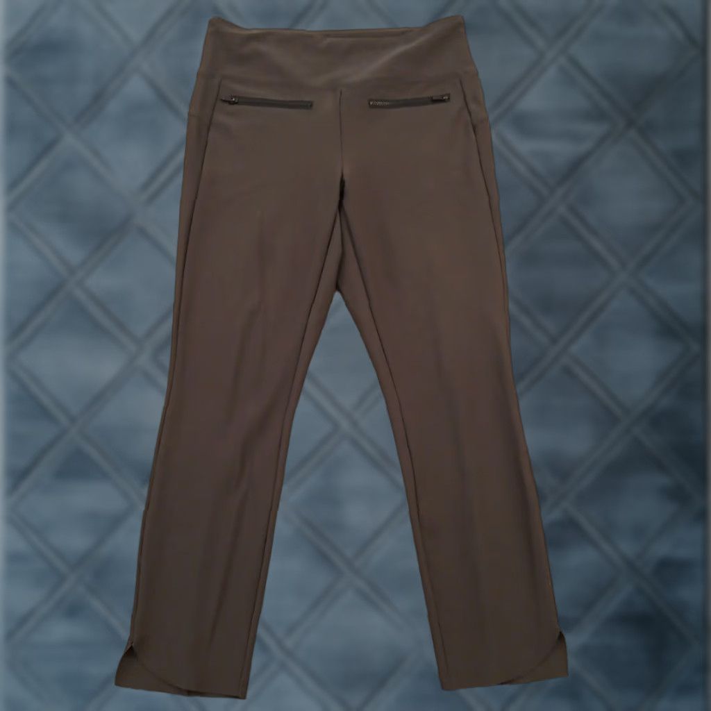 Athleta Athleta Pants Womens Medium Gray Ankle Pull On High Rise Pockets 30x25 Nylon Spandex Straight Regular Size 32" / US 10 / IT 46 - 1 Thumbnail
