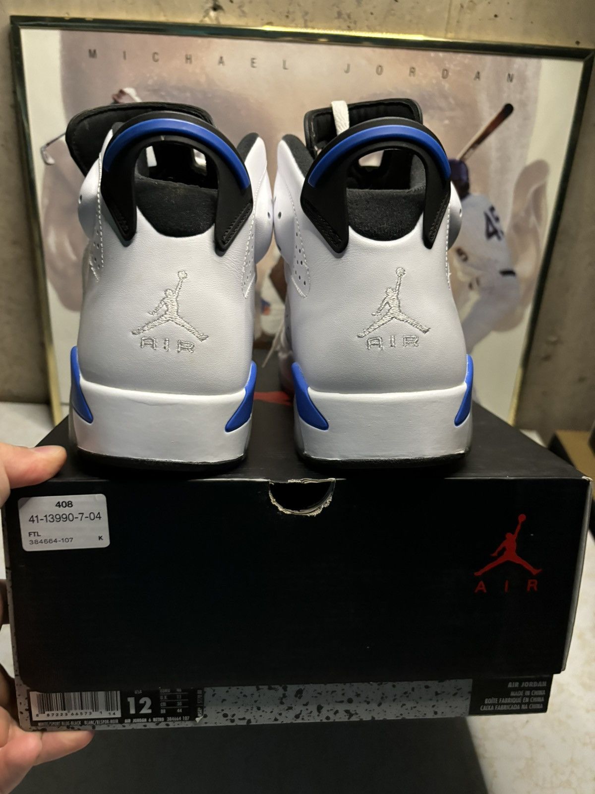 Jordan Brand Air Jordan 6 Retro 2014 Sport Blue 2014 Size US 12 / EU 45 - 7 Thumbnail