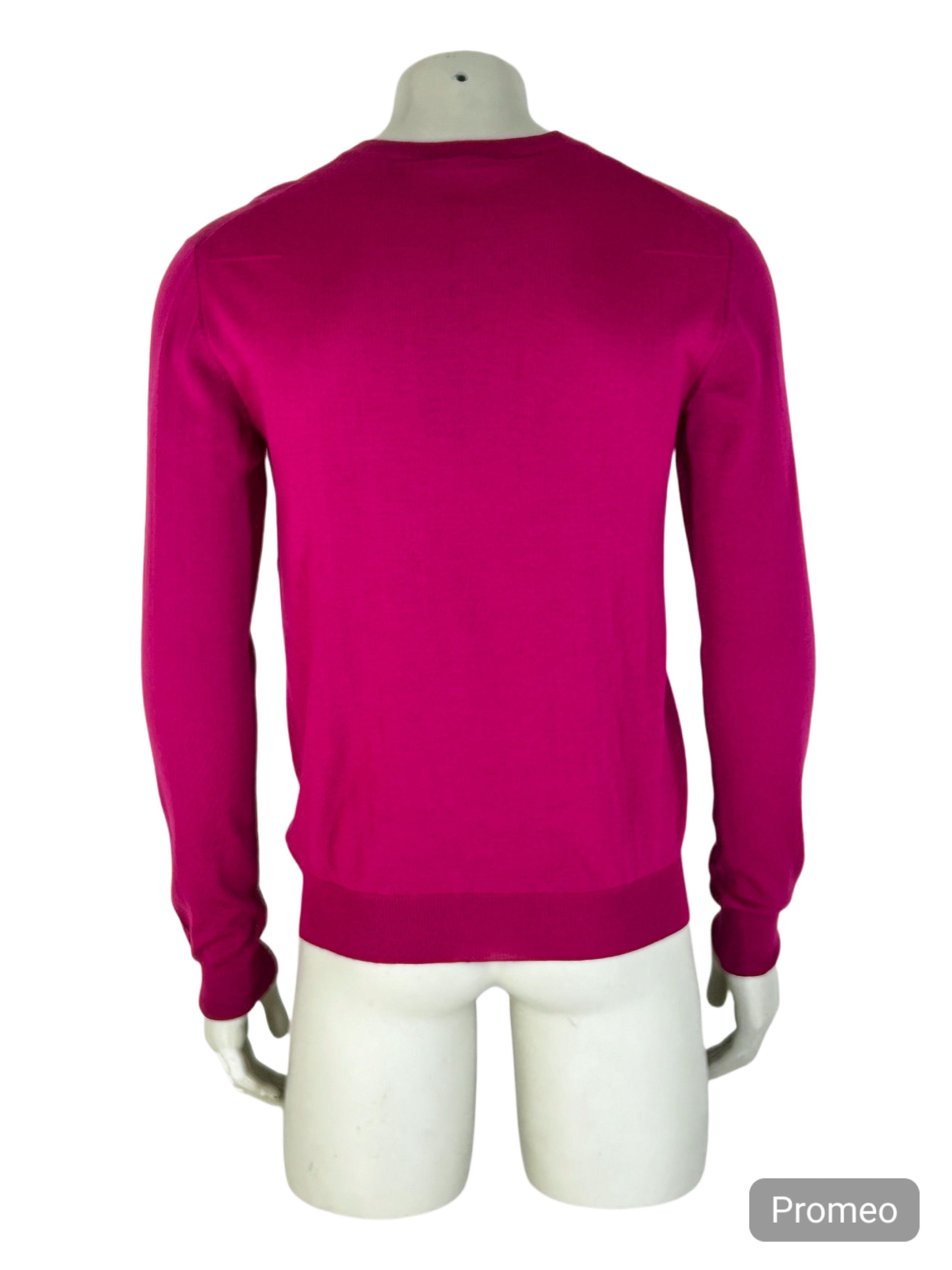 Dior DIOR HOMME FUSCHIA CUT & SEW PANLE V-NECK KNITWEAR Size US M / EU 48-50 / 2 - 3 Thumbnail