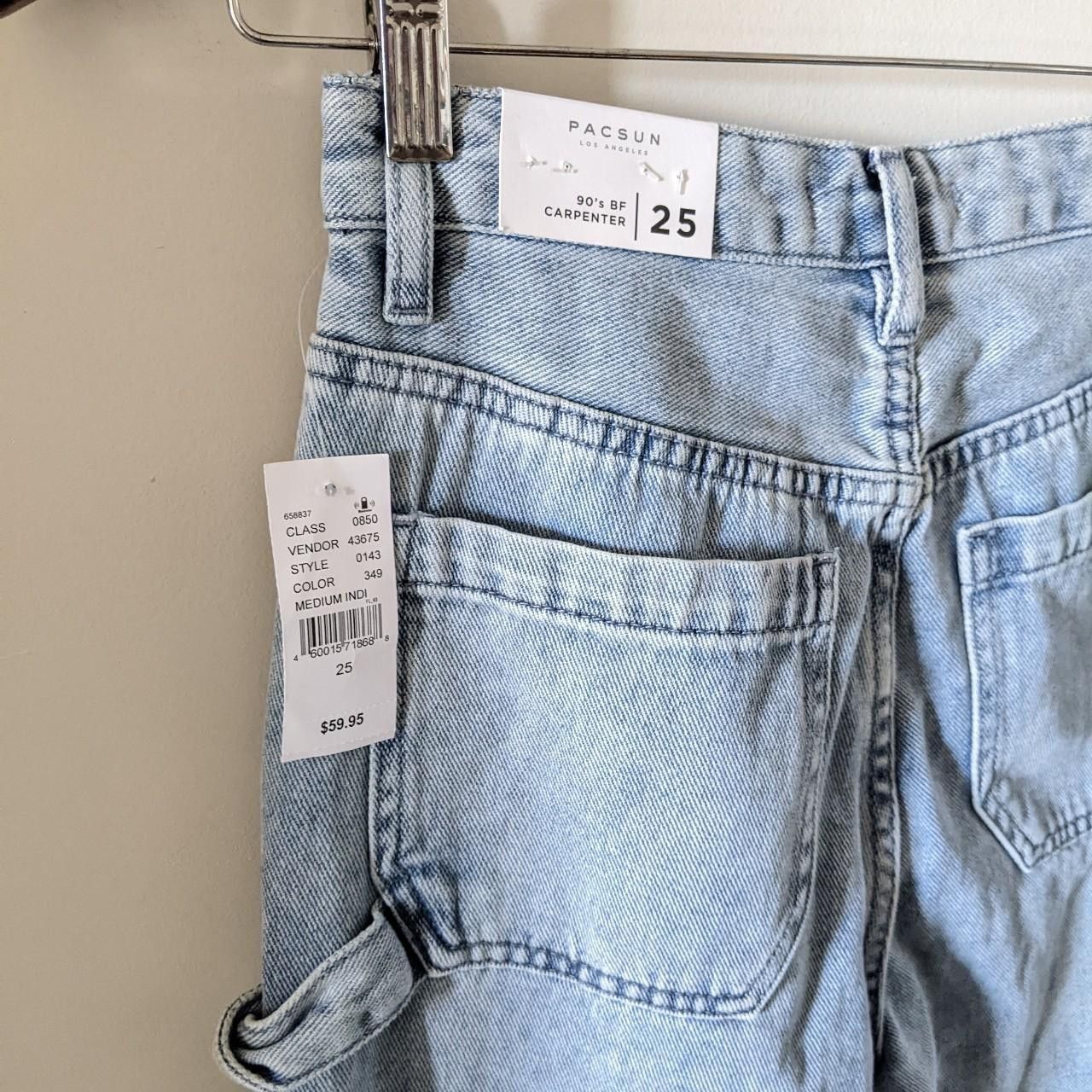 Pacsun PACSUN 90's BF Carpenter Denim Jeans with Printed Flowers Size 25" / US 0 / IT 36 - 7 Thumbnail