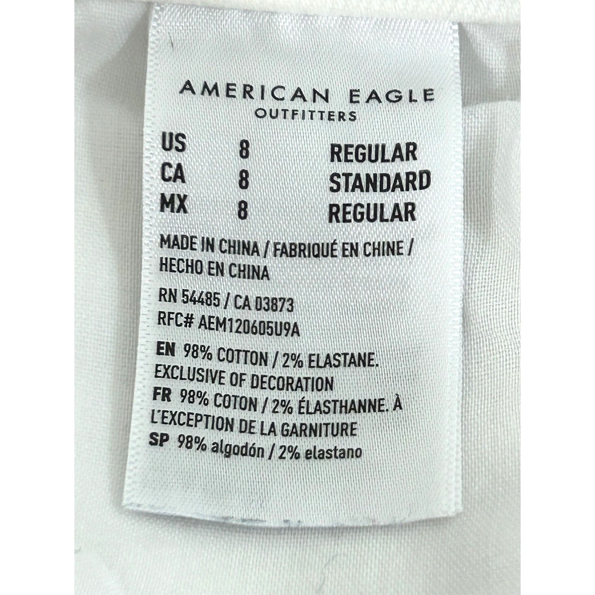 American Eagle Outfitters American Eagle Women’s White Jeans 8 Regular Ankle Tapered S Size 30" / US 8 / IT 44 - 5 Thumbnail