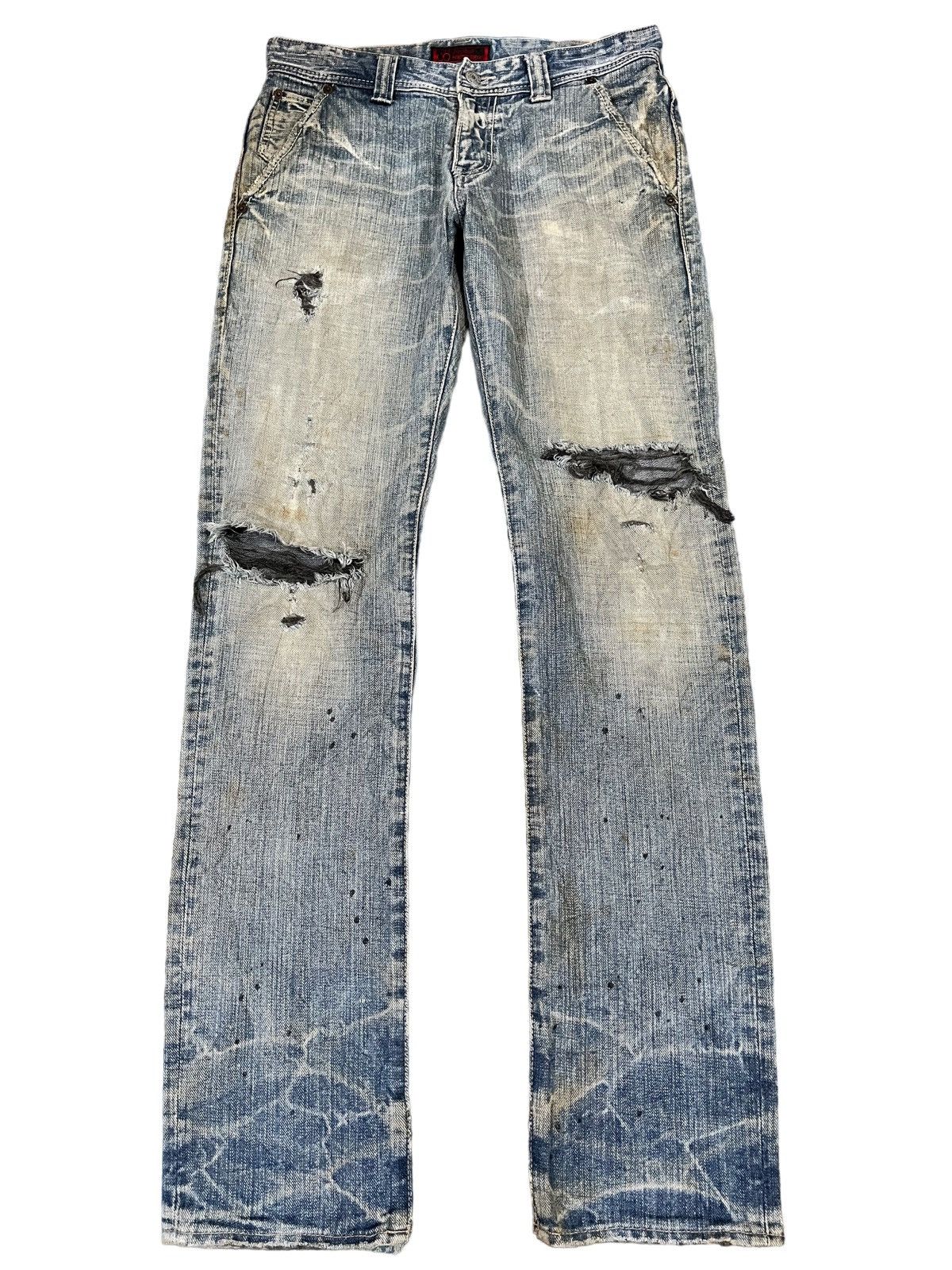 Johnbull Johnbull Kojima Japan Distressed Denim Size US 31 - 1 Thumbnail