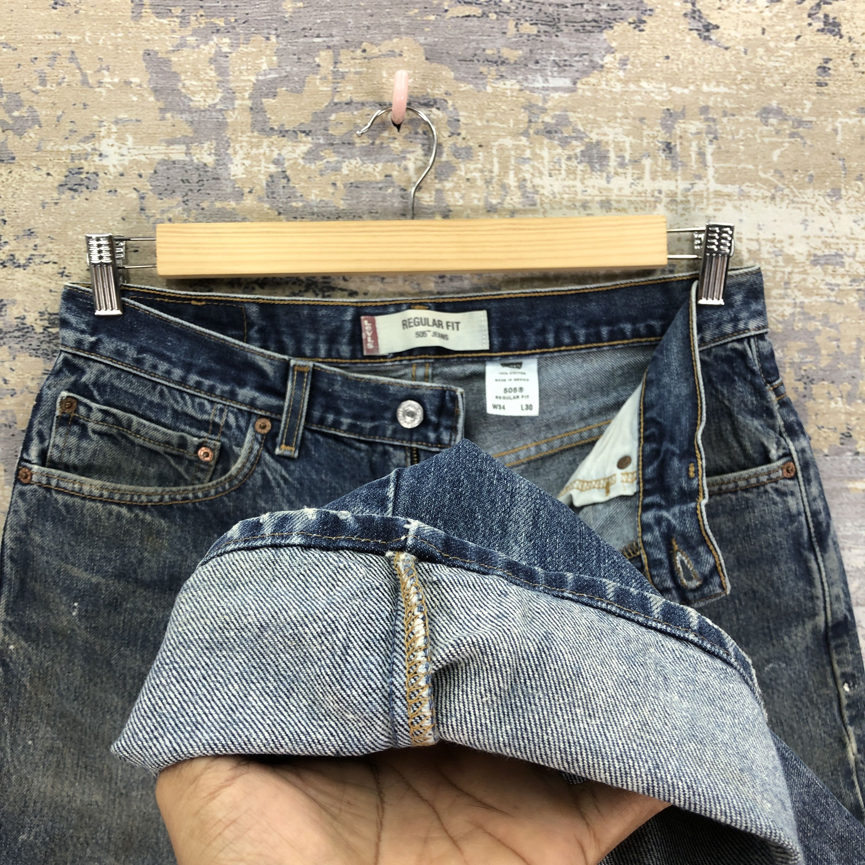 Levi's Vintage Levis 505 Dirty Jeans Levi's Faded Stonewash Denim Size US 32 / EU 48 - 8 Thumbnail