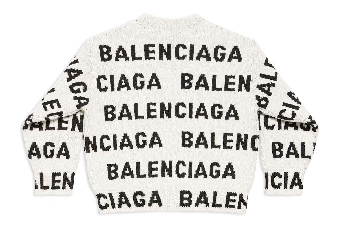 Balenciaga o1la1rc1a0925 Size: KIDS 2 / Bal Horizontal Allover Sweater Size US XXS / EU 40 - 2 Thumbnail