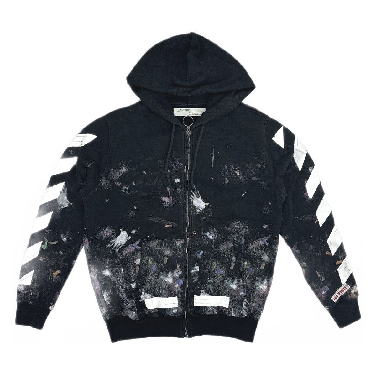 Off-White OFF-WHITE 17AW Diag Galaxy Brushed Zip Hoodie | Grailed