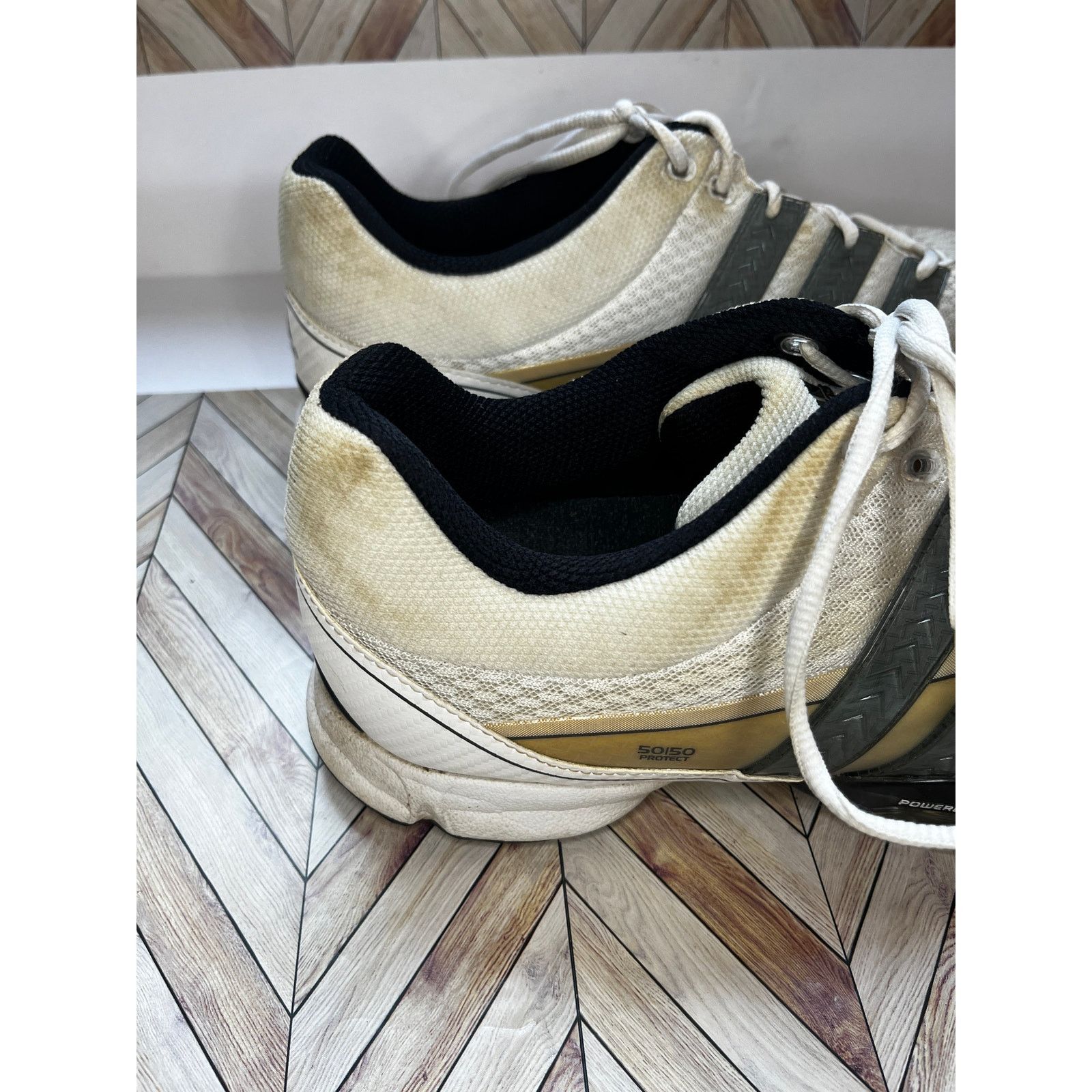 Adidas ADIDAS EVG PowerbandS 50/50 Golf Shoes White Men's 15 Size US 15 / EU 48 - 7 Thumbnail